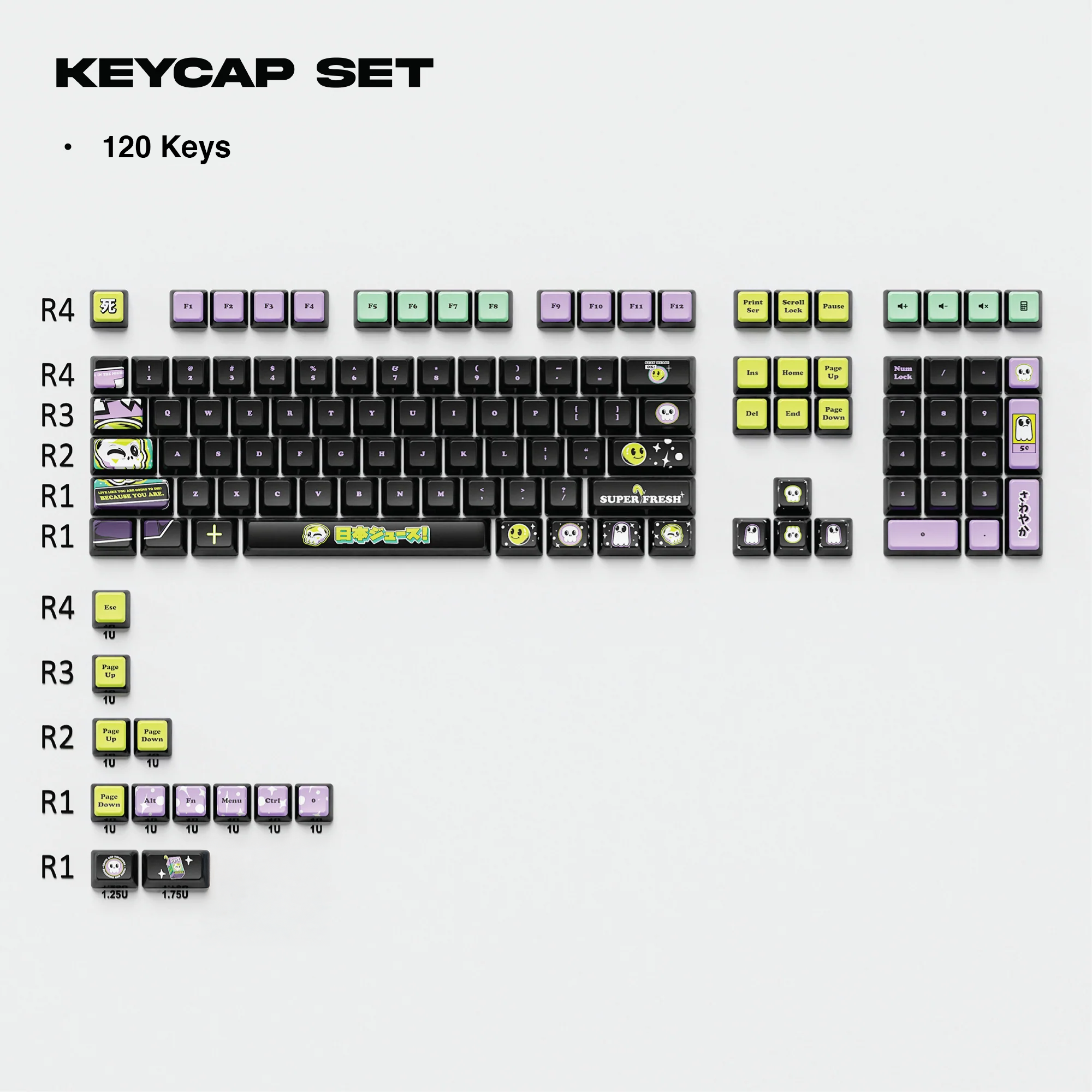 Thekapco x Ilustrata | Japanese Juice Keycaps