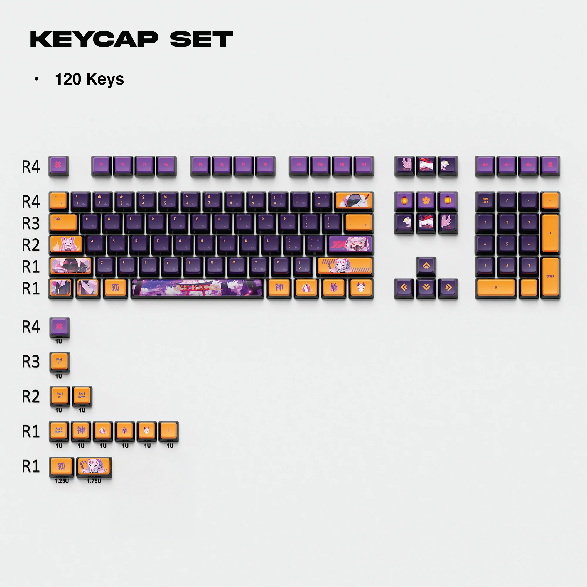Thekapco x Powdersea | Kitsune 3.0 Keycap Set