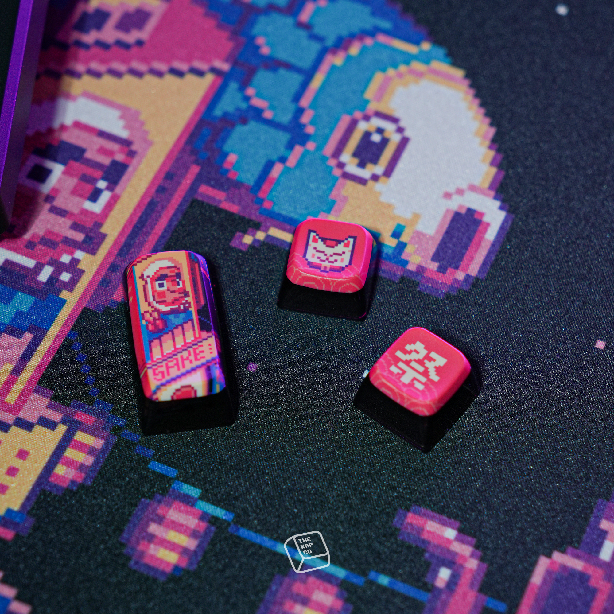 Thekapco x Pixel Jeff | Neon Japan Keycaps