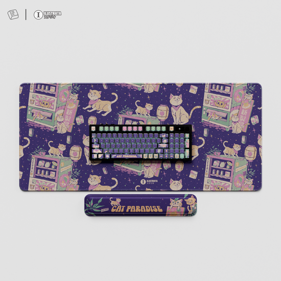 Thekapco x Ilustrata | Cat Vending Machine Deskmat