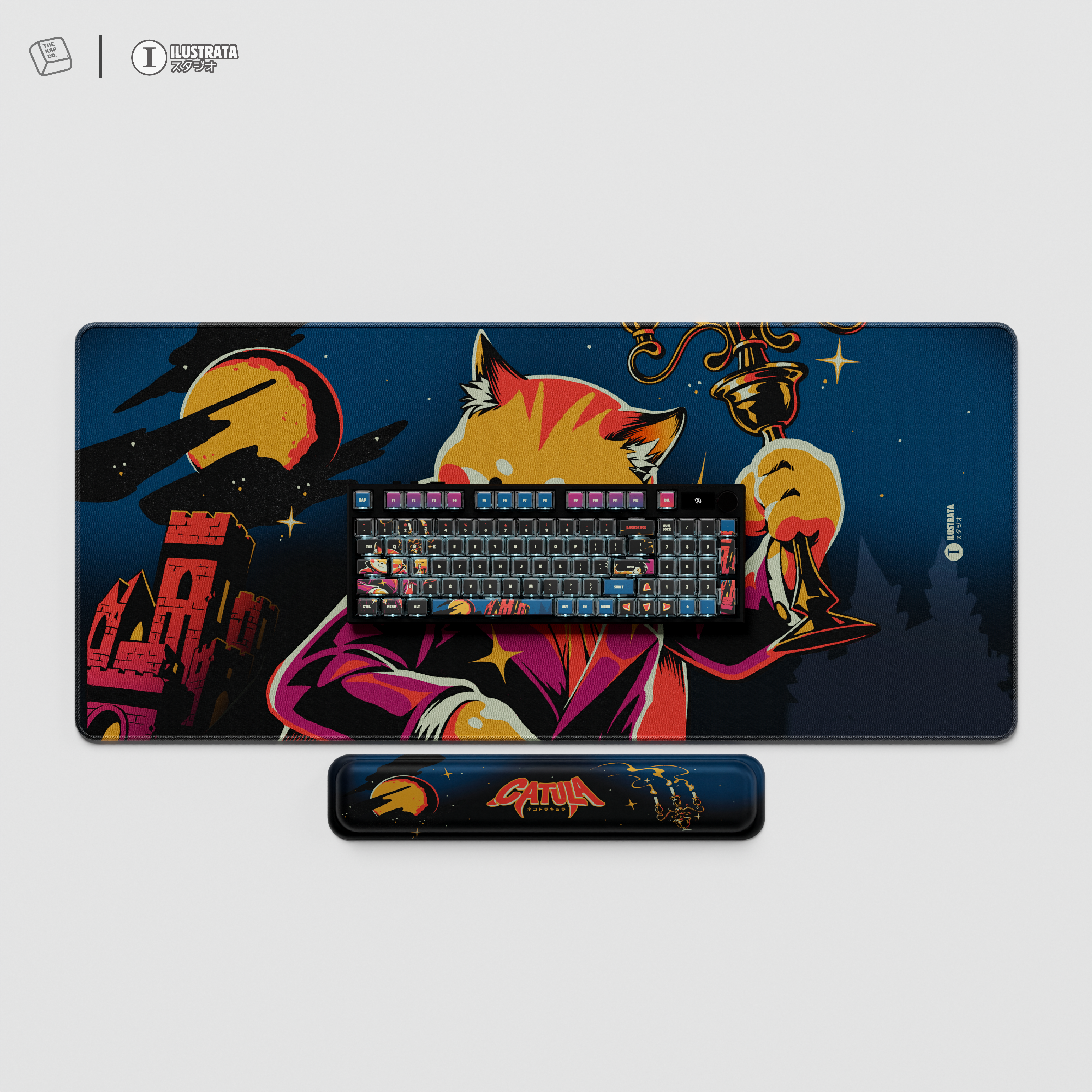 Thekapco x Ilustrata | Catula Deskmat / Wristrest