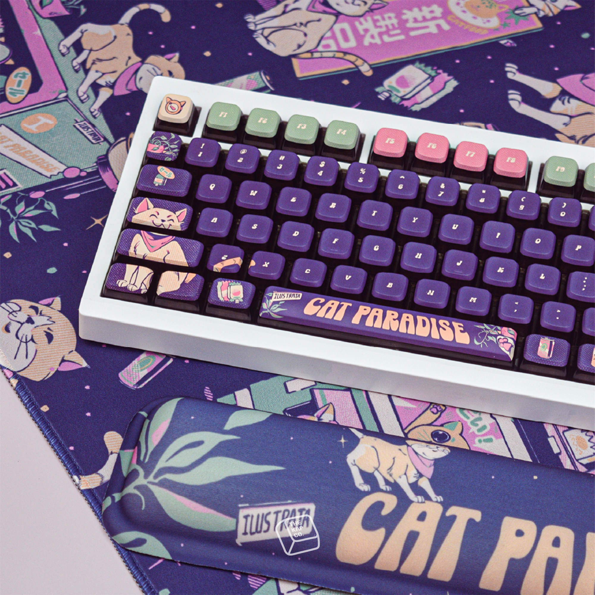 Thekapco x Ilustrata | Cat Vending Machine Keycap Set