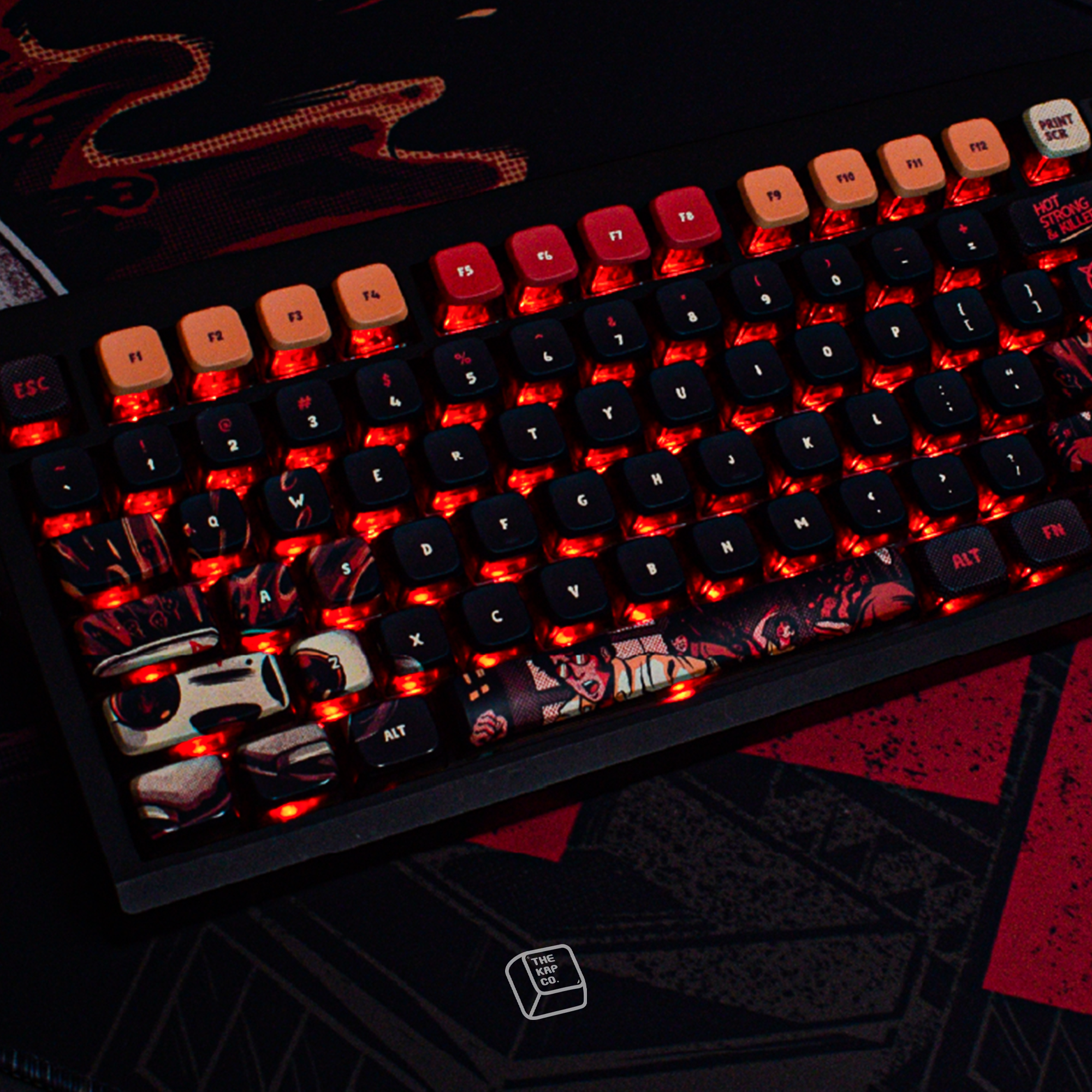 Thekapco x Ilustrata | Black Coffee Attack Keycaps