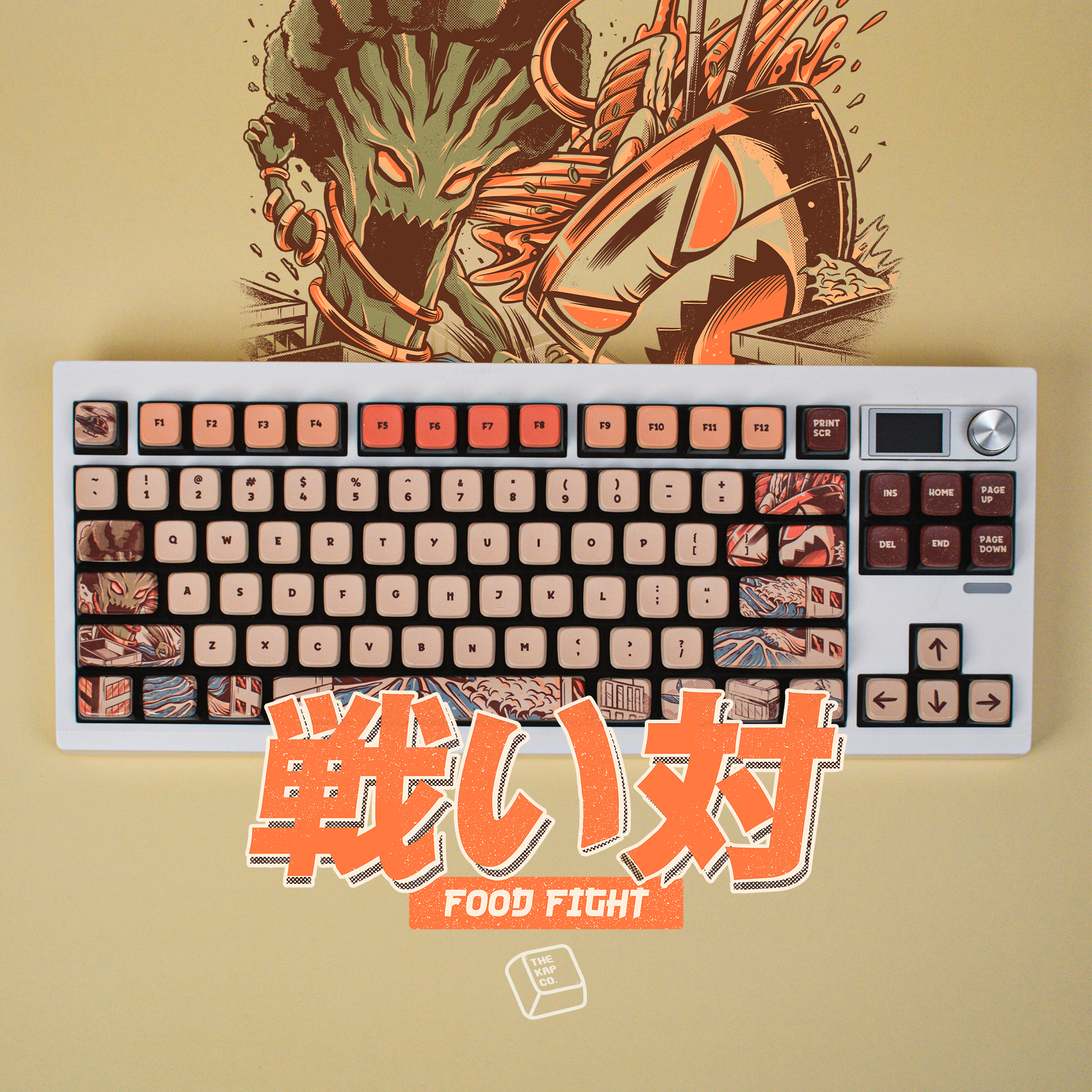 Thekapco x Ilustrata | Kaiju Food Fight Keycap Set