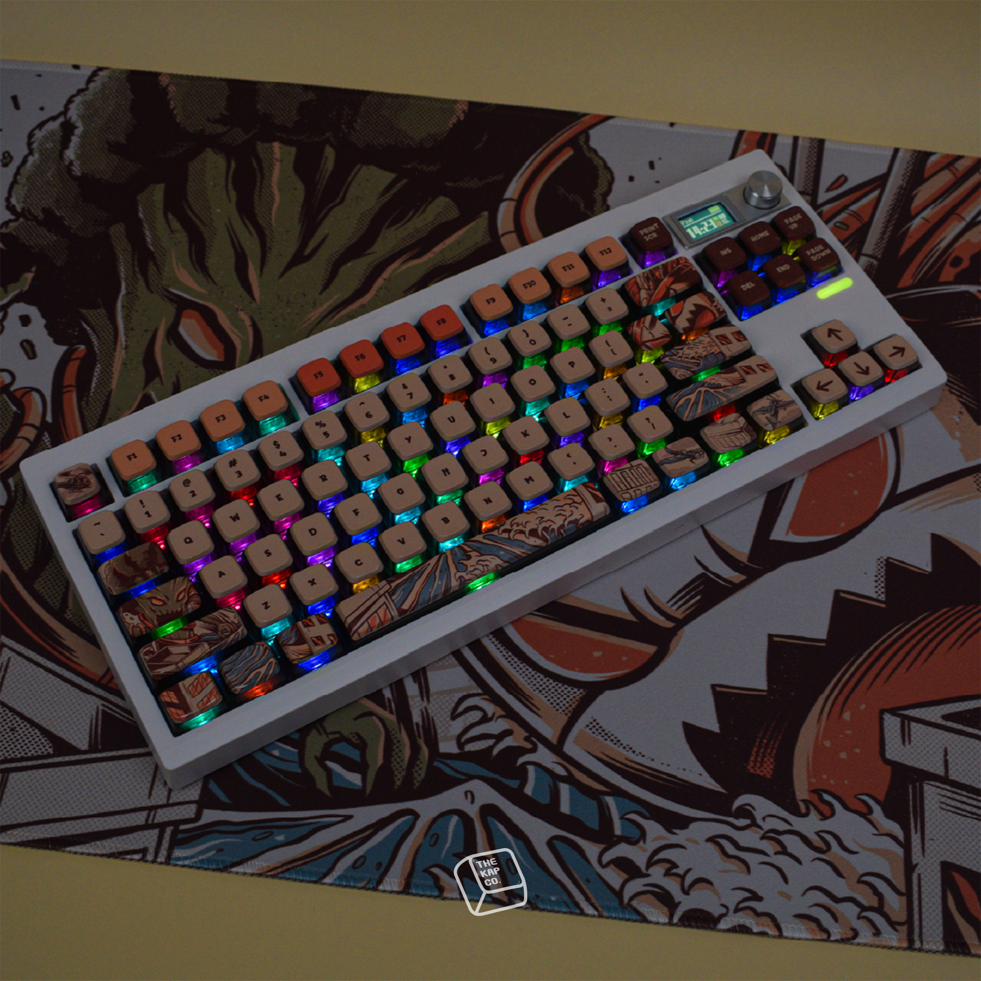 Thekapco x Ilustrata | Kaiju Food Fight Keycap Set