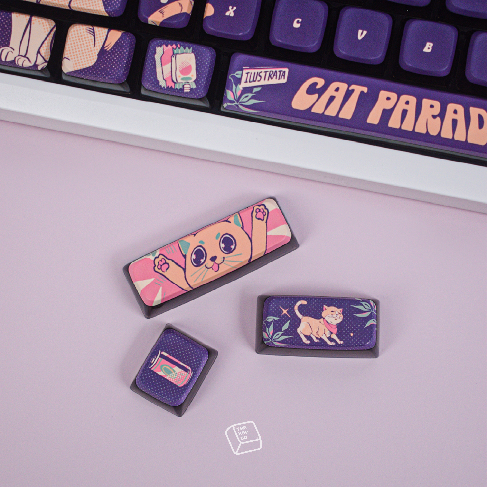 Thekapco x Ilustrata | Cat Vending Machine Keycap Set