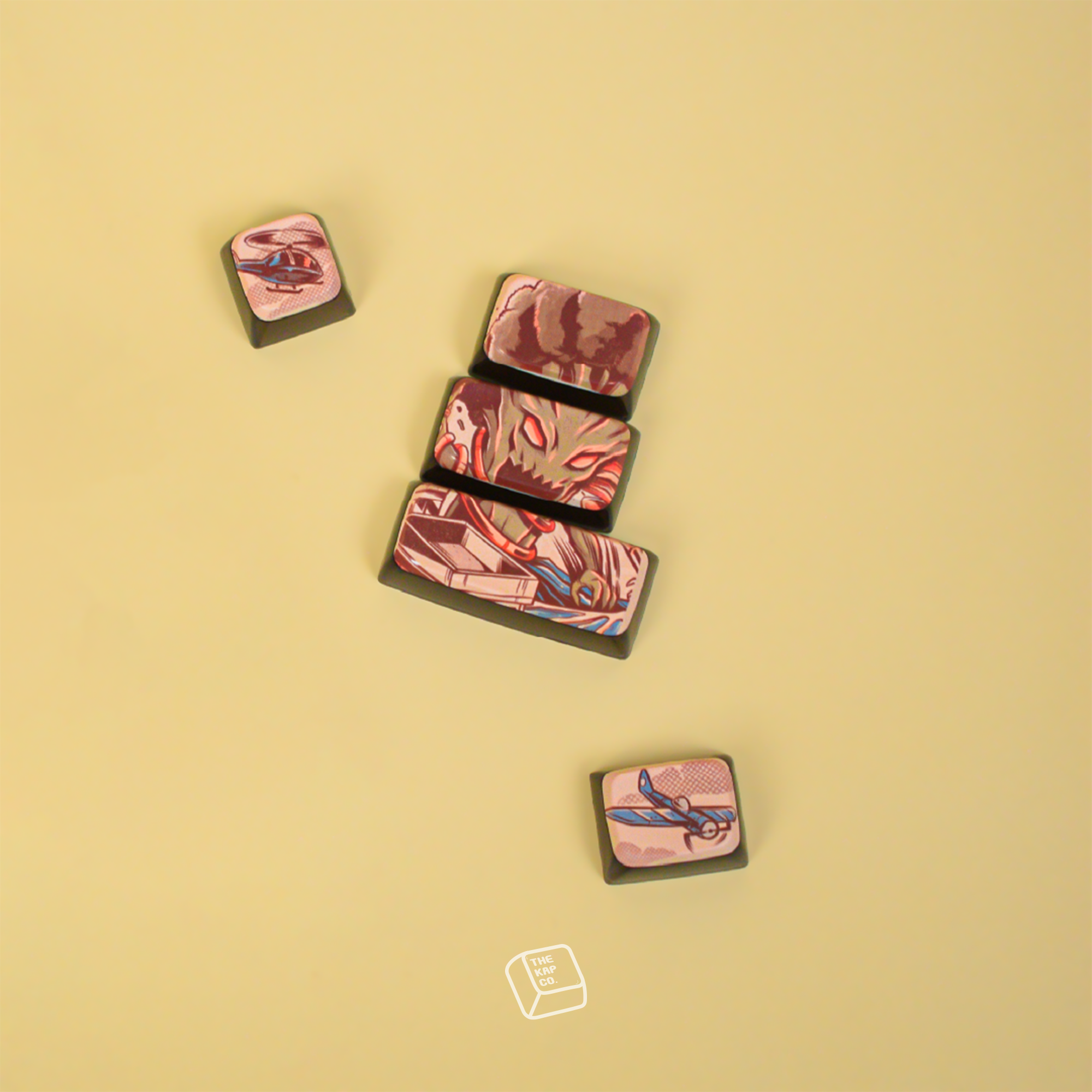 Thekapco x Ilustrata | Kaiju Food Fight Keycap Set