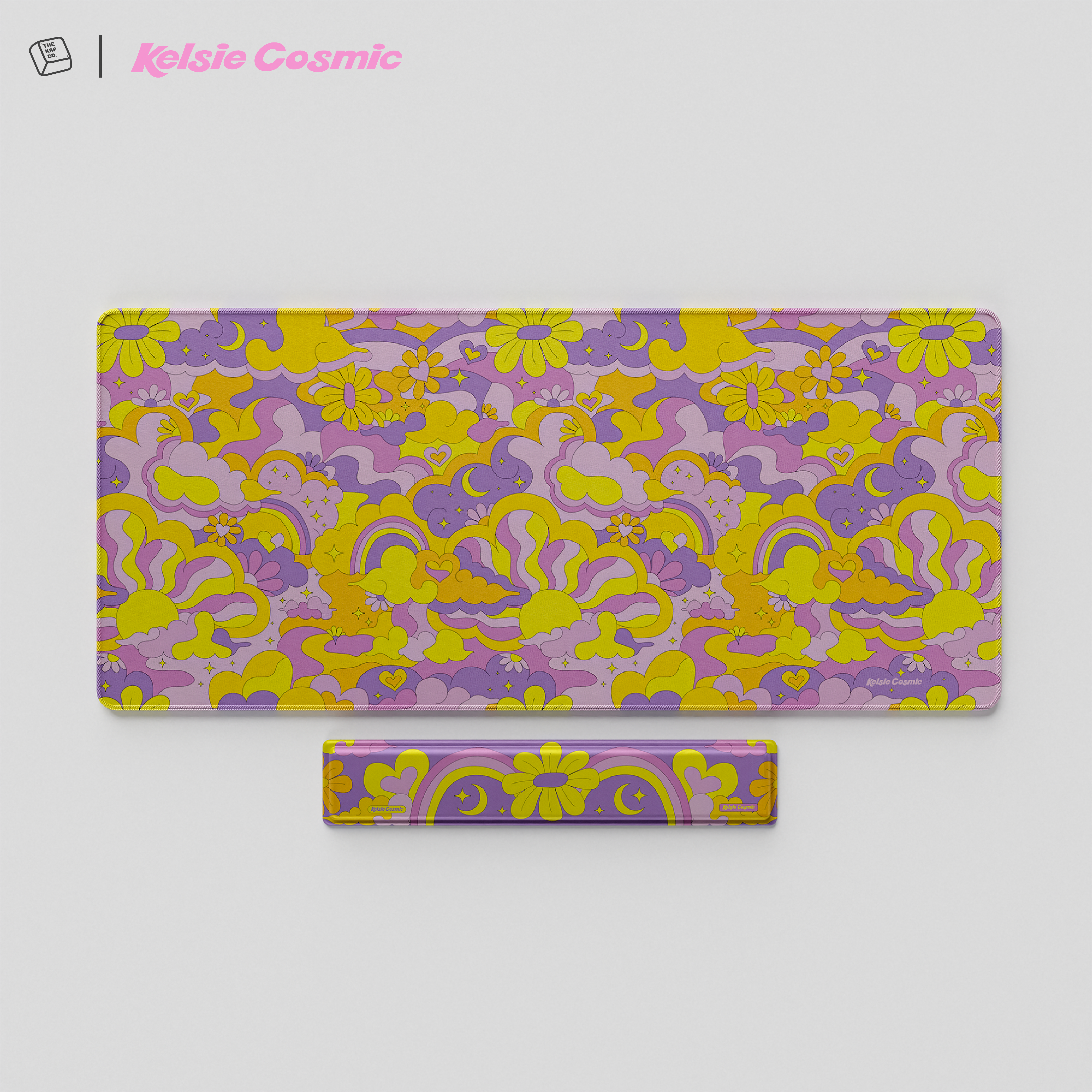 Thekapco x Kelsie Cosmic | Sunset Dream Deskmat & Wristrest