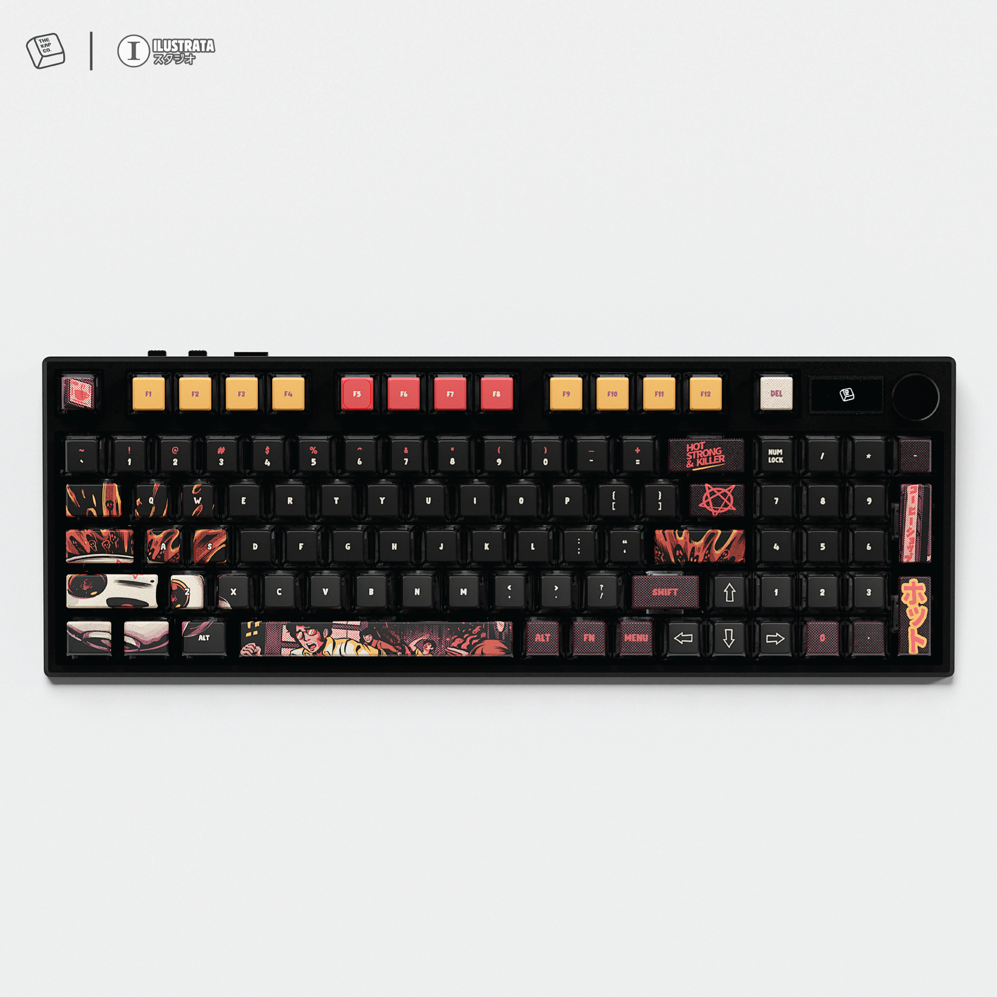 Thekapco x Ilustrata | Black Coffee Attack Keycap Set