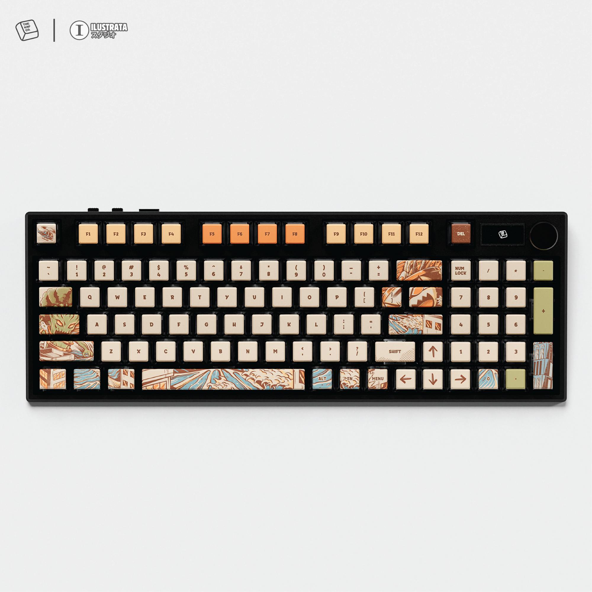 Thekapco x Ilustrata | Kaiju Food Fight Keycap Set