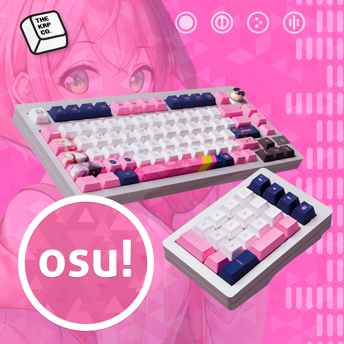 Thekapco x osu! | Pippi Keycap Set