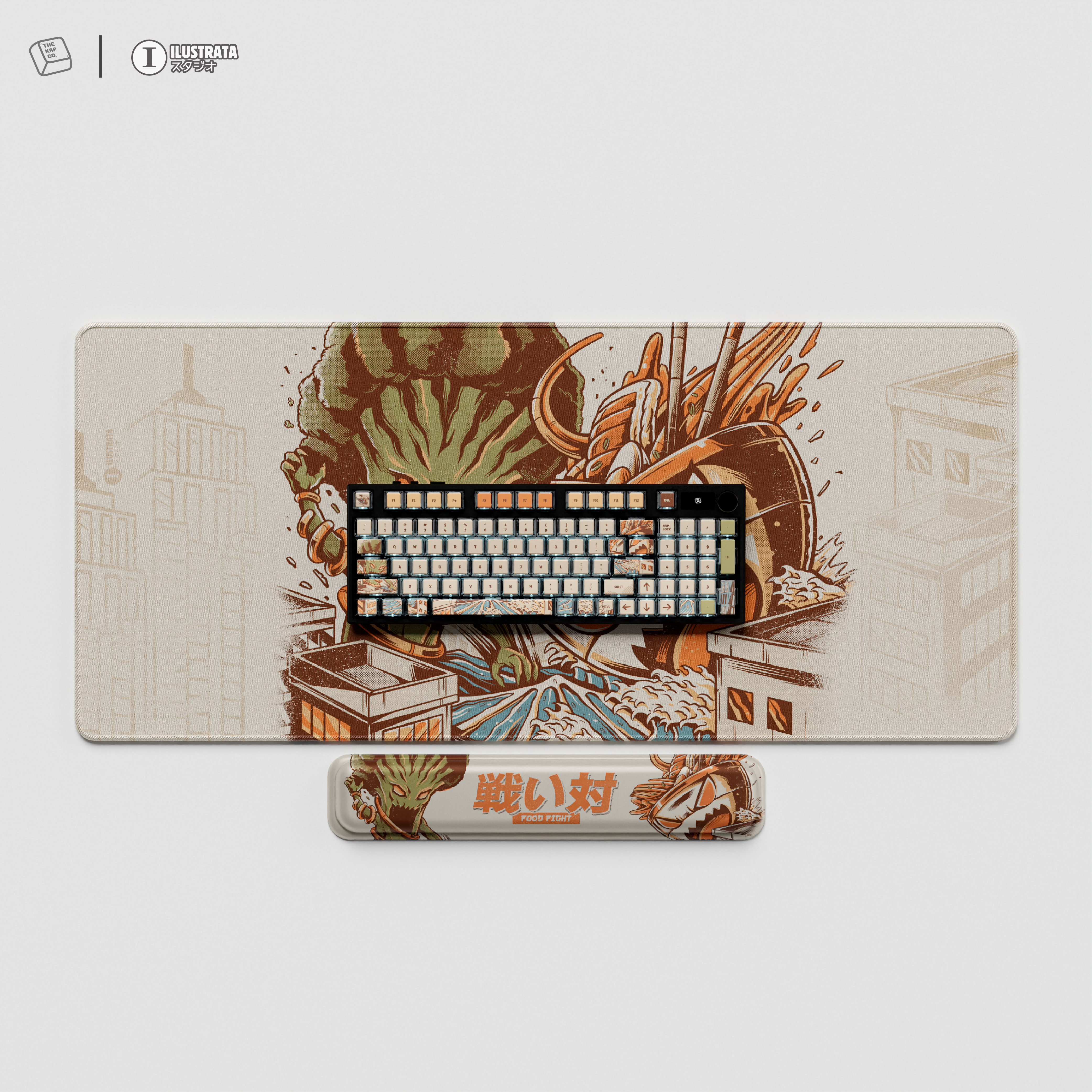 Thekapco x Ilustrata | Kaiju Food Fight Keycap Set