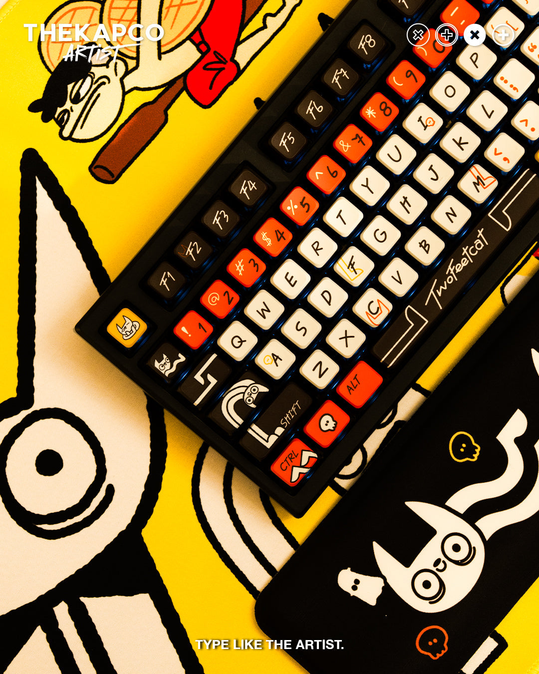 Keycap Collab Spotlight: Thekapco x Two Feet Cat