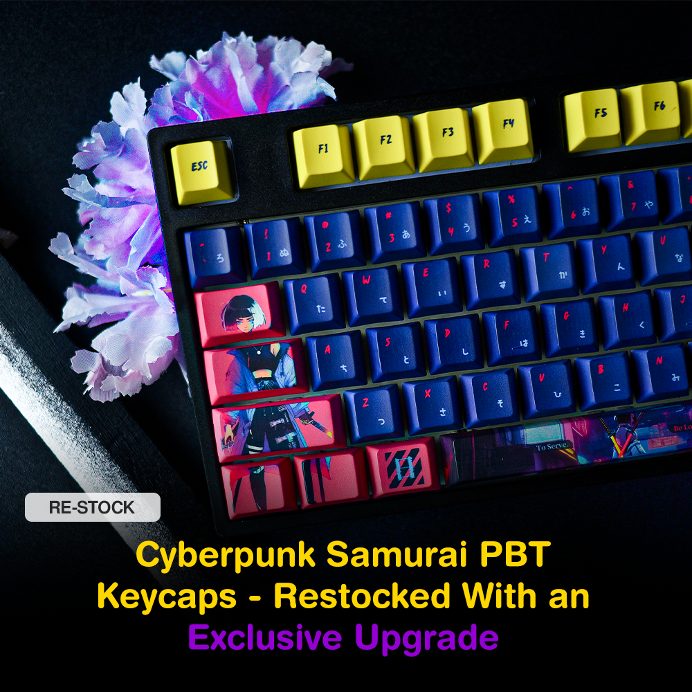 Cyberpunk Samurai PBT Keycaps - Restocked With an Exclusive Upgrade