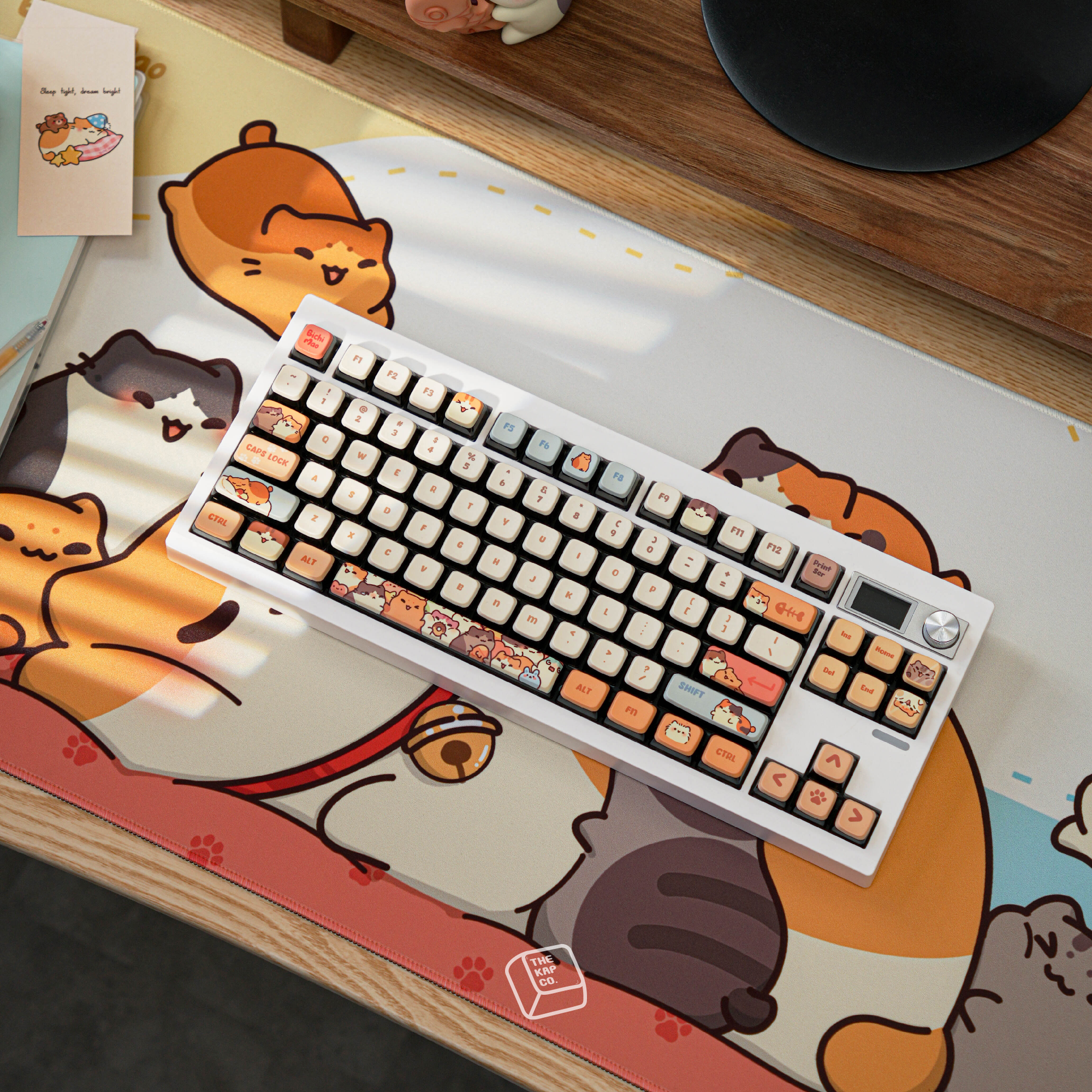 Thekapco x Bichi Mao | Kawaii Sleeping Cat Deskmat