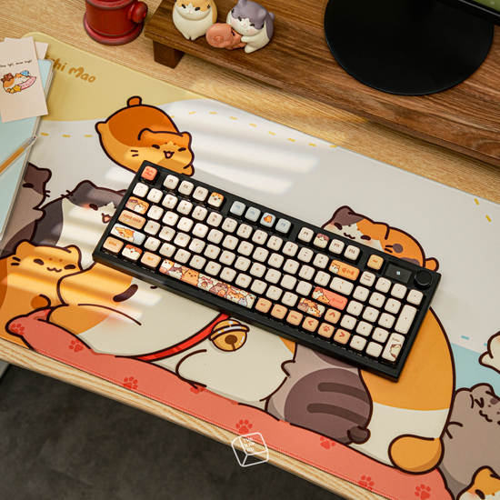 Thekapco x Bichi Mao | Kawaii Sleeping Cat Deskmat