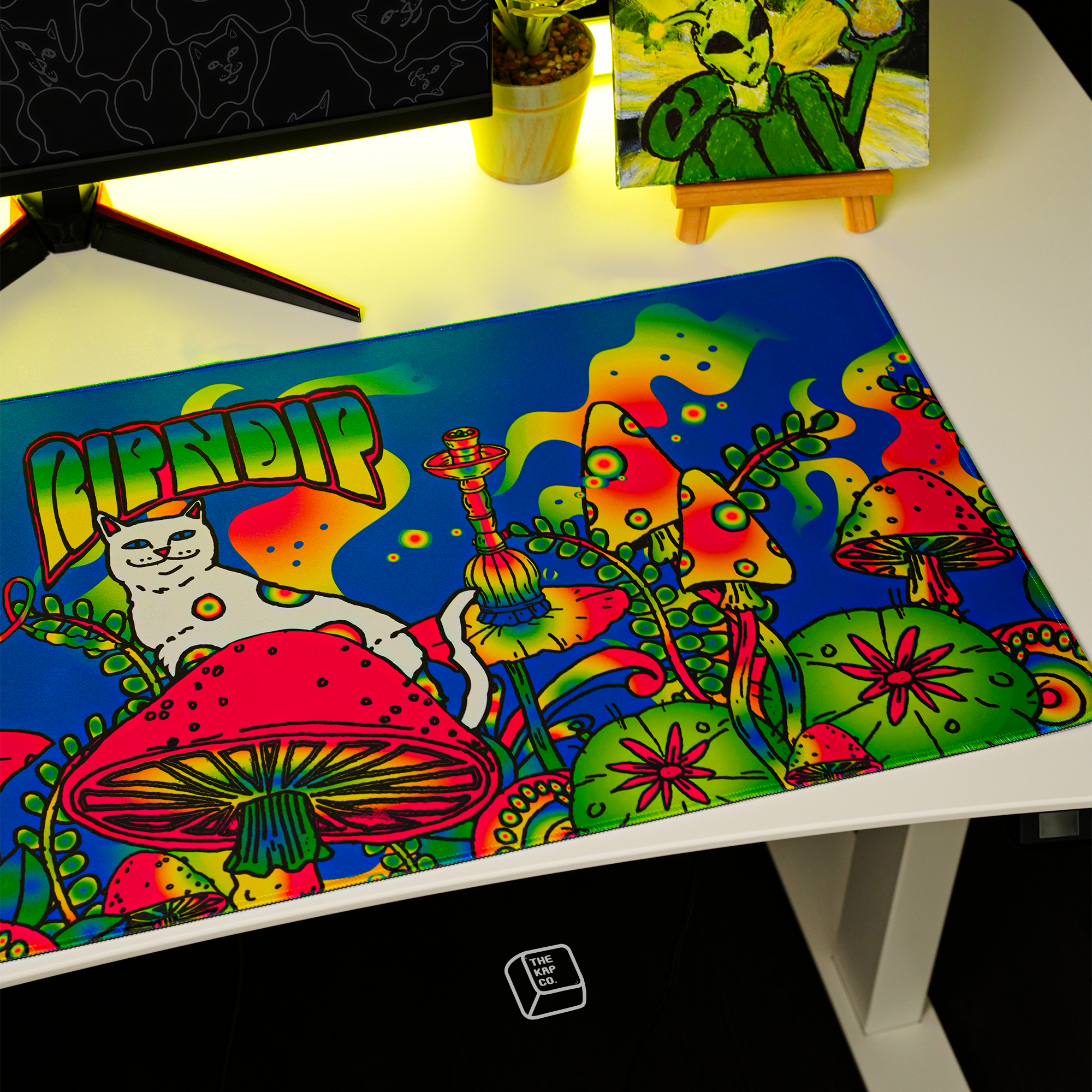 Thekapco x RipnDip | Psychedelic Deskmat & Wristrest