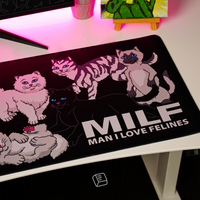 Thekapco x RipnDip | Man I Love Felines Deskmat / Mousepad