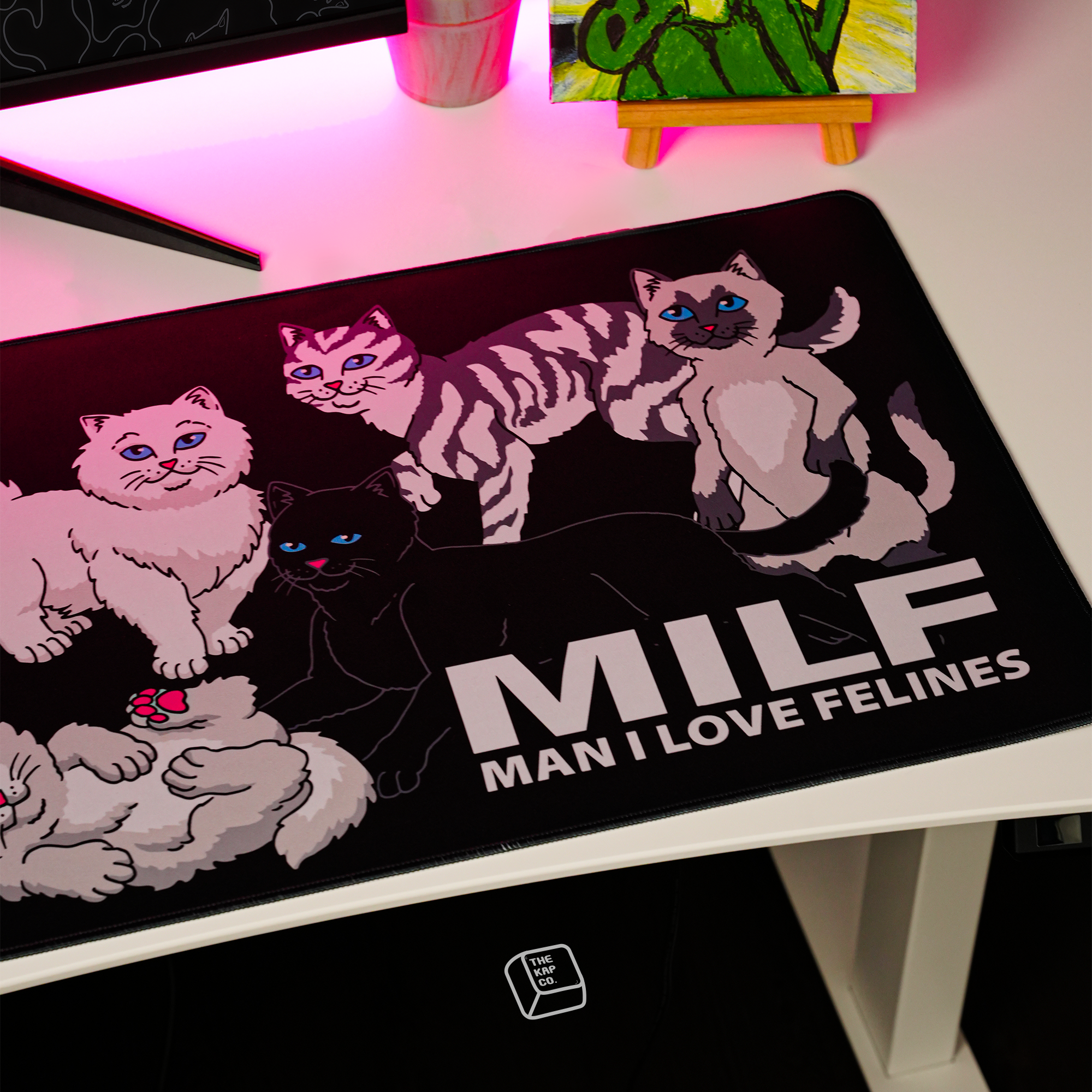 Thekapco x RipnDip | Man I Love Felines Deskmat / Mousepad