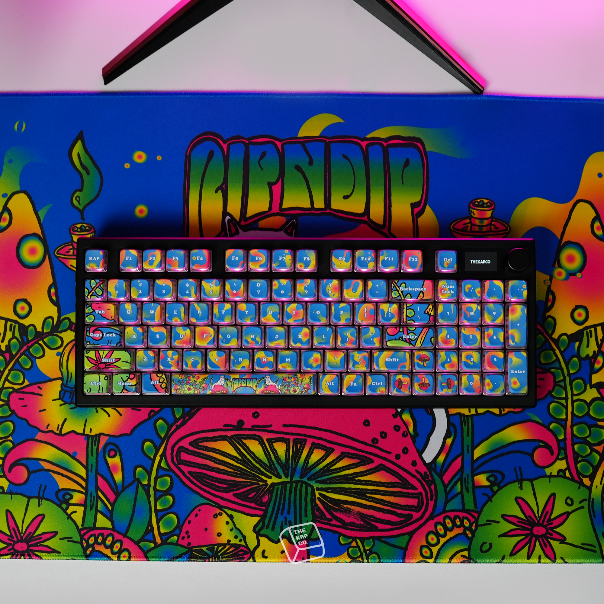 Thekapco x RipnDip | Psychedelic Deskmat & Wristrest