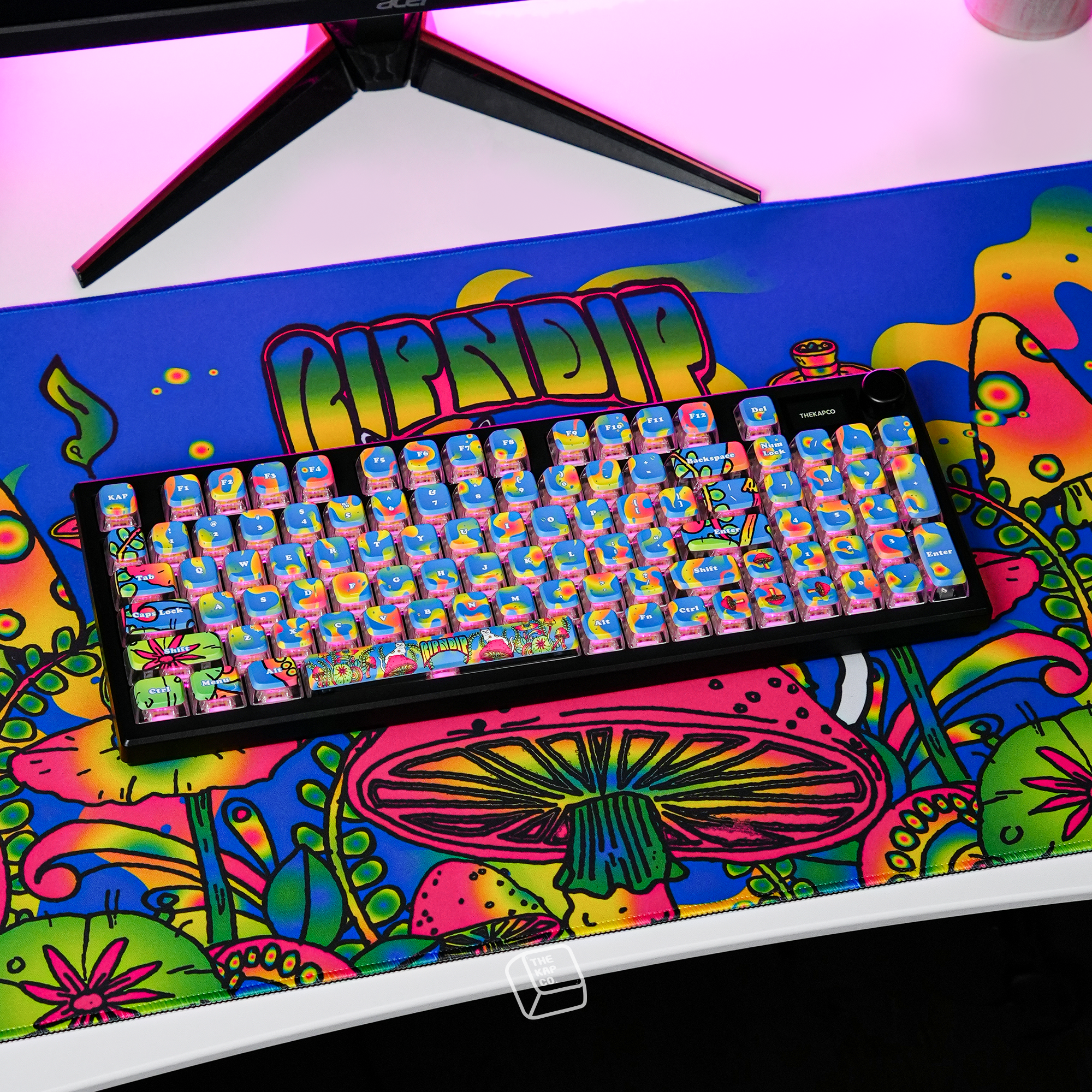 Thekapco x RipnDip | Psychedelic Deskmat & Wristrest