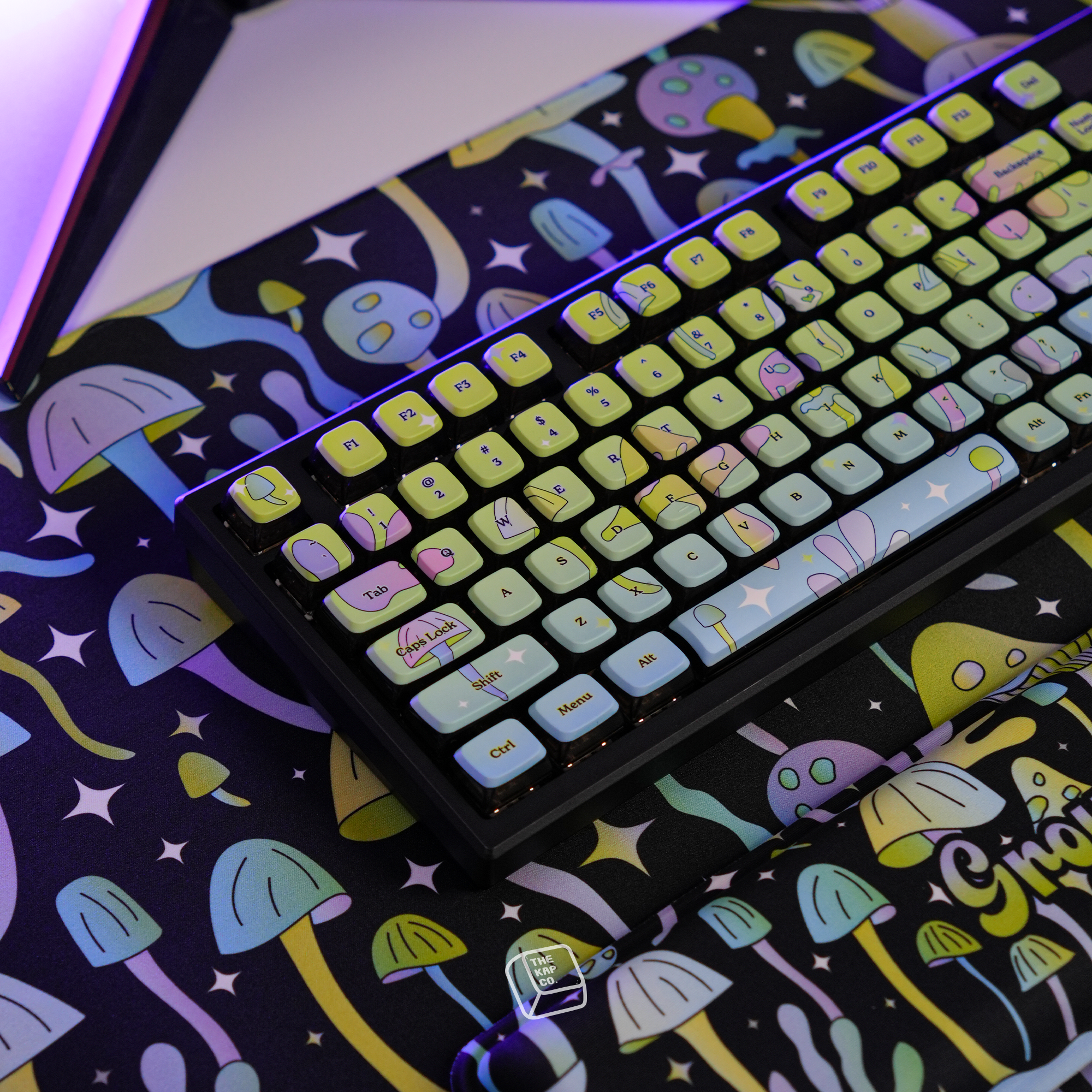 Thekapco x Kelsie Cosmic | Growing & Glowing Deskmat & Wristrest