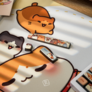 Thekapco x Bichi Mao | Kawaii Sleeping Cat Deskmat