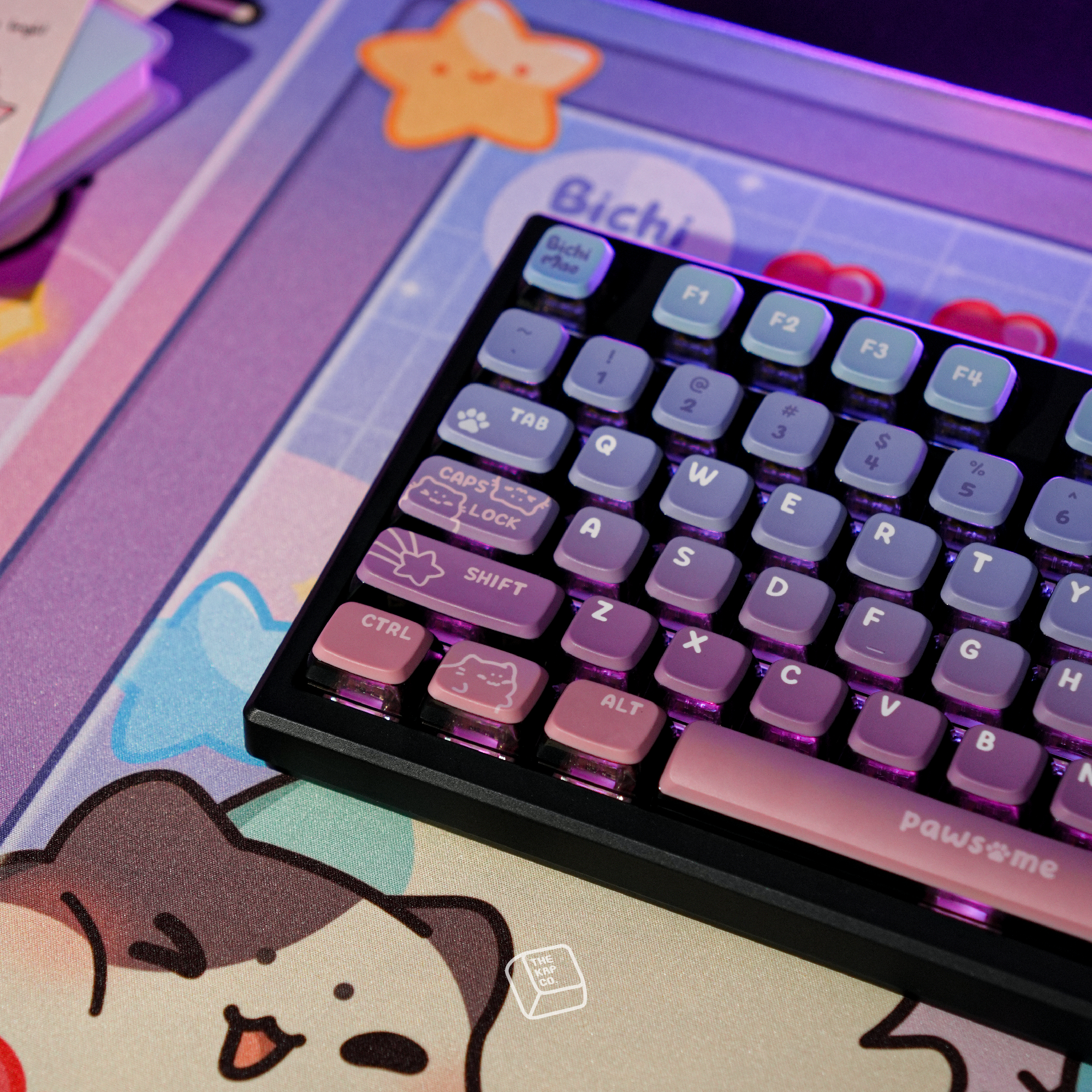 Thekapco x Bichi Mao | Gaming Nintendo Cat Deskmat
