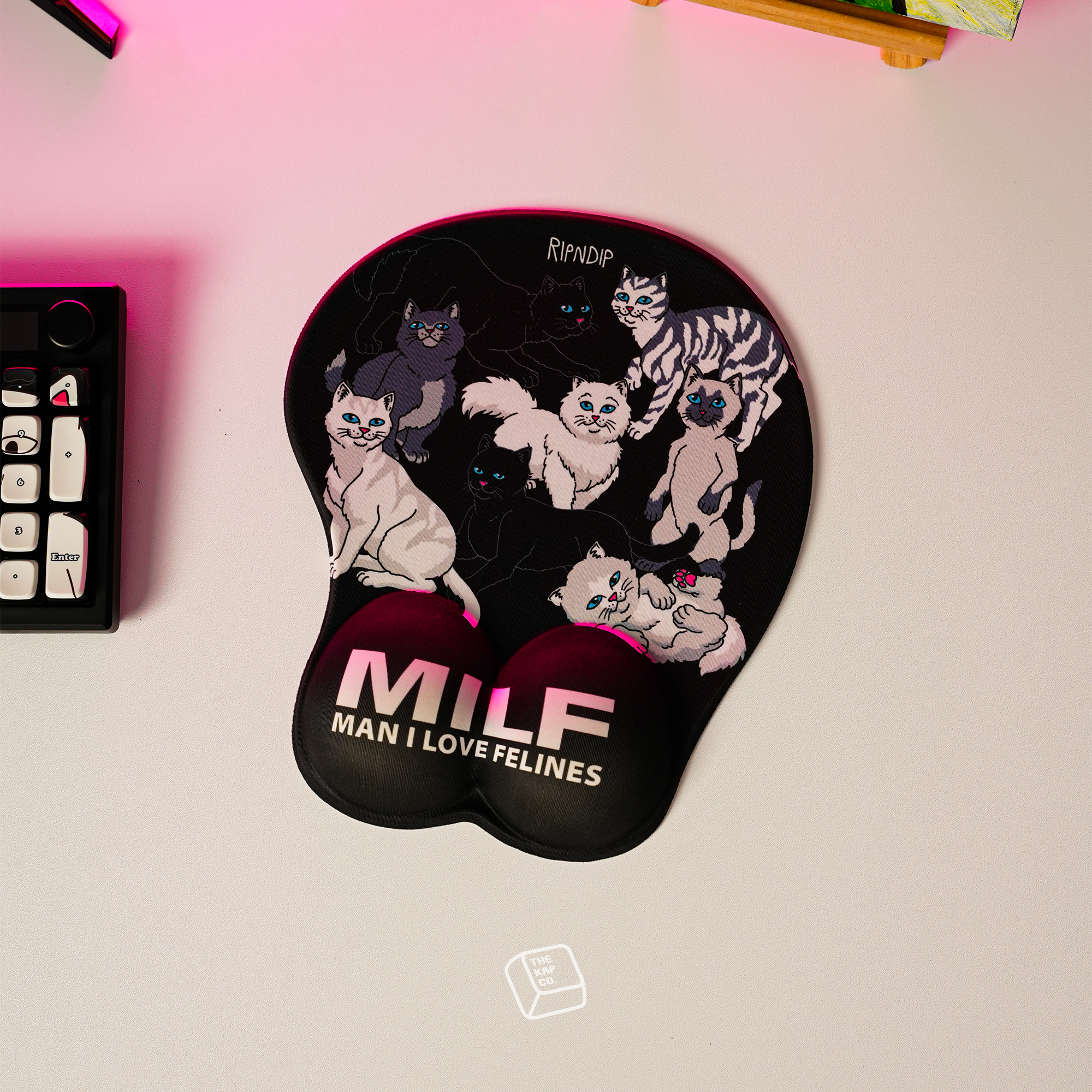 Thekapco x RipnDip | Man I Love Felines Deskmat / Mousepad