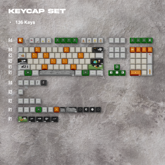 Thekapco x Peanuts | Vintage Astronaut Keycaps