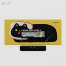 Thekapco x secondfloorneko | Black Catto Deskmat & Wristrest