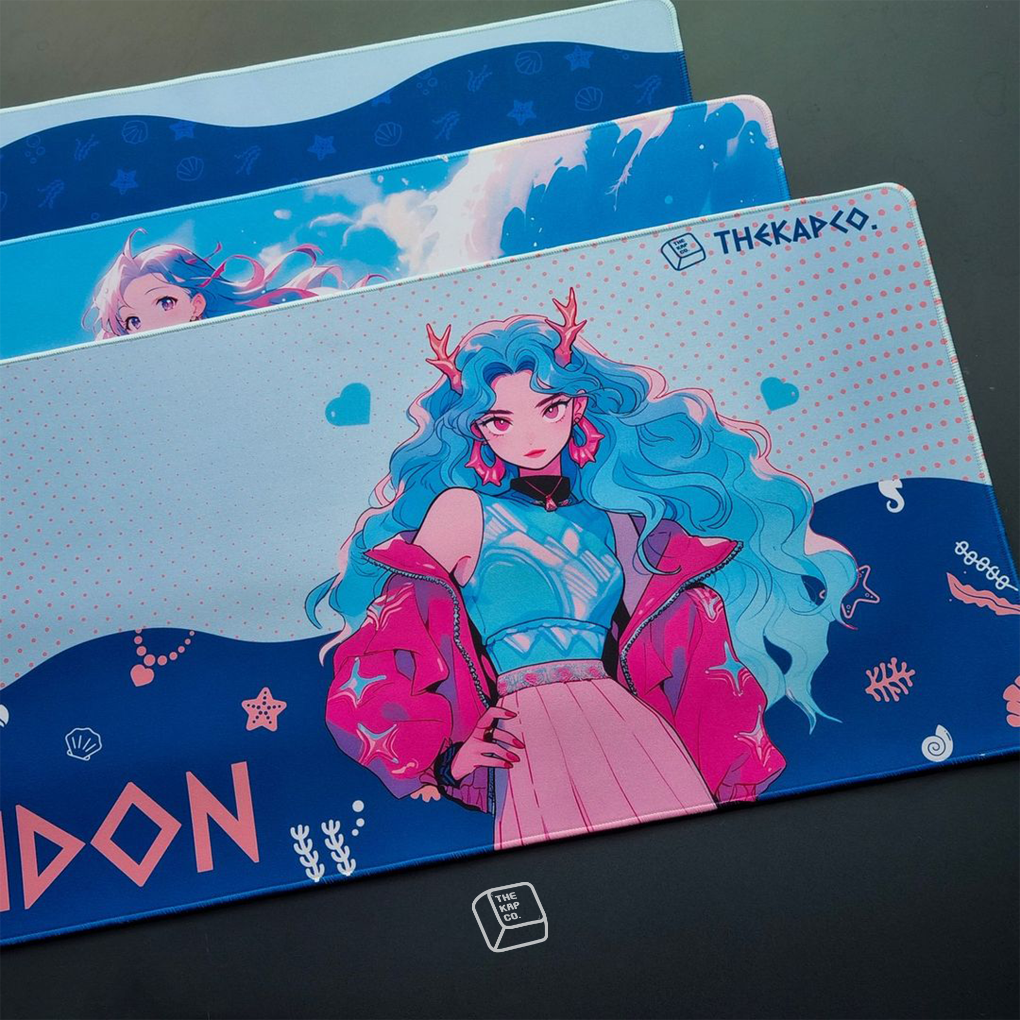 Thekapco x Powdersea | Greekeys Poseidon Deskmat