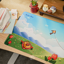 Thekapco x Bichi Mao | Unwind Blue Sky Cat Deskmat