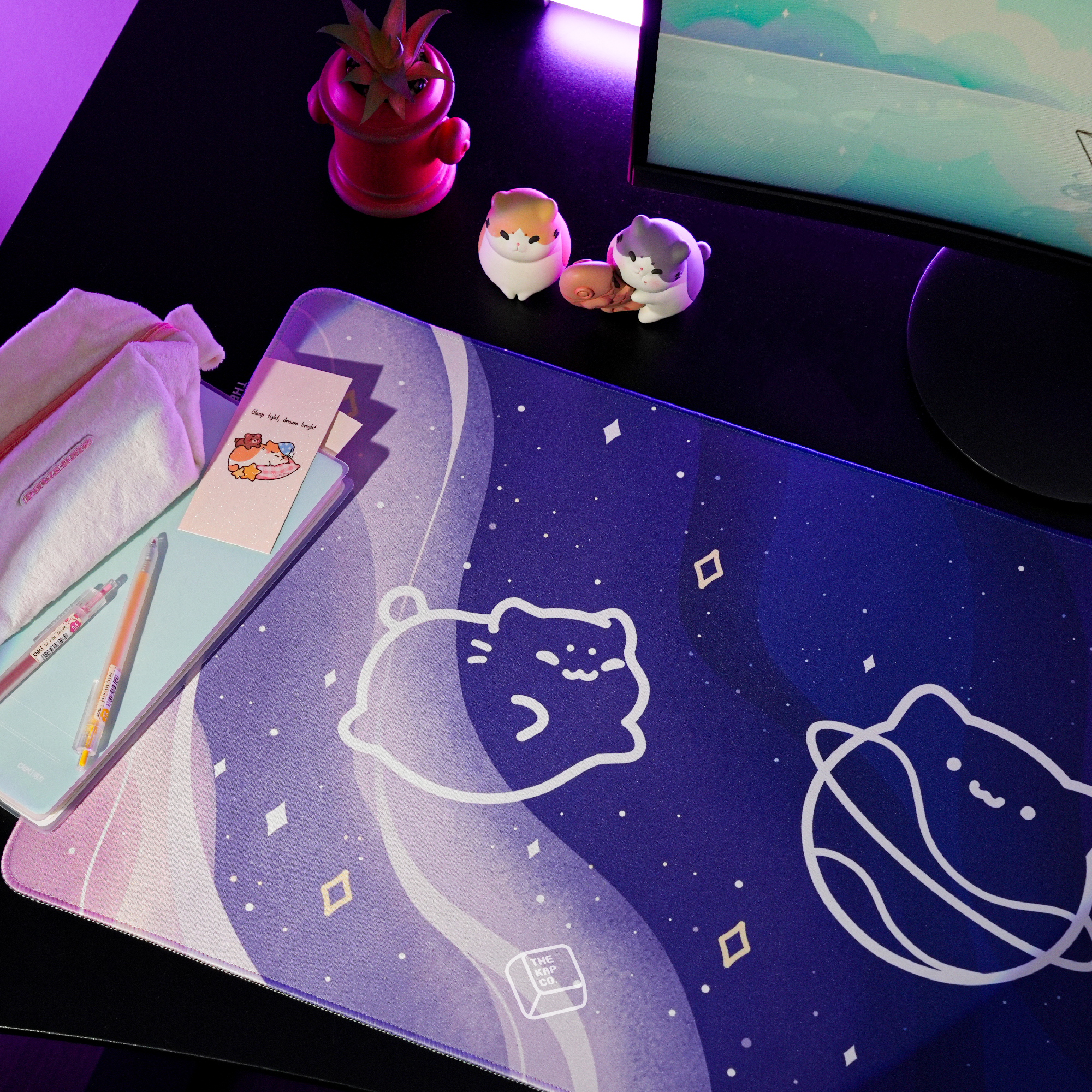Thekapco x Bichi Mao | Galaxy Cat Deskmat