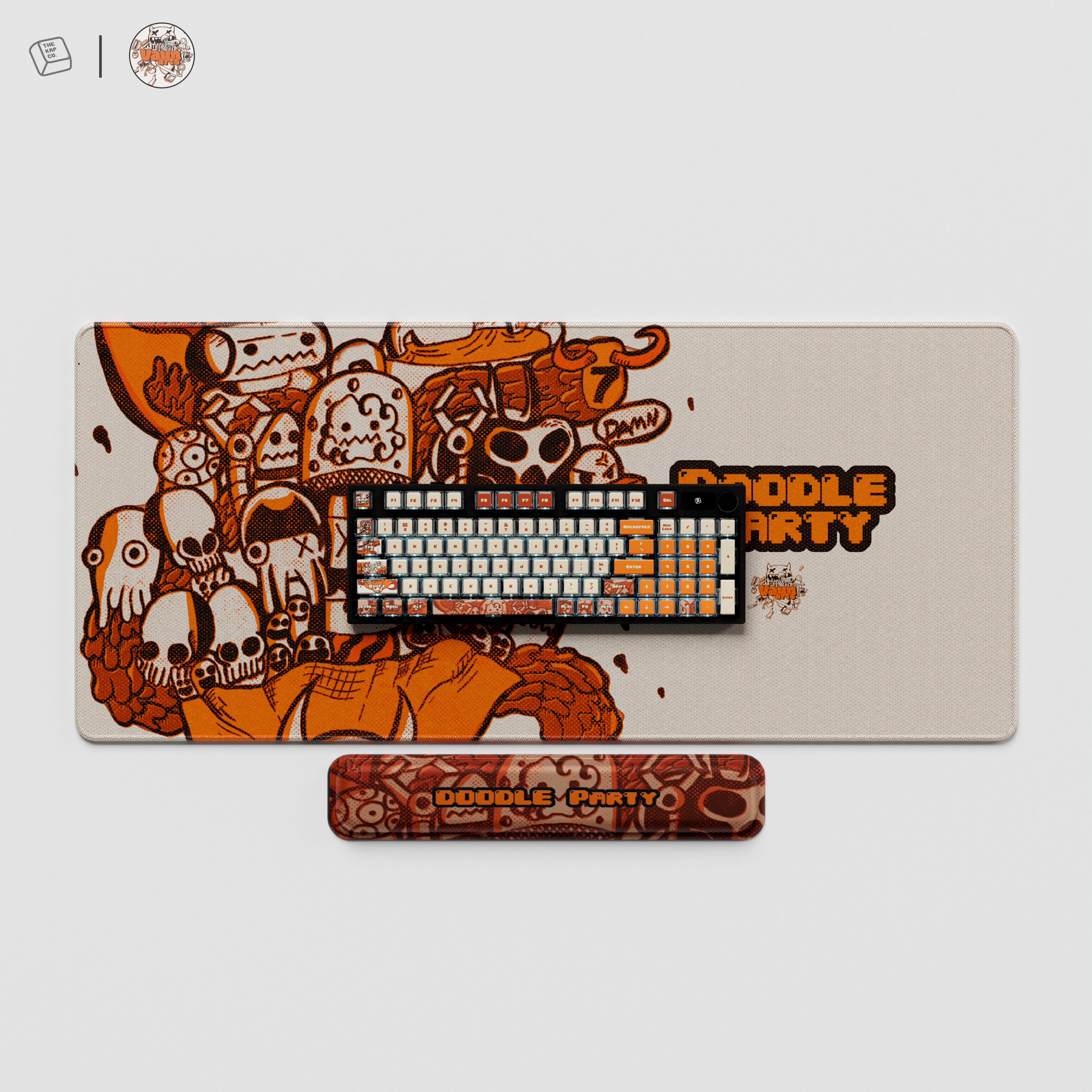 Thekapco x Vaunsarts | Doodle Party Keycap Set