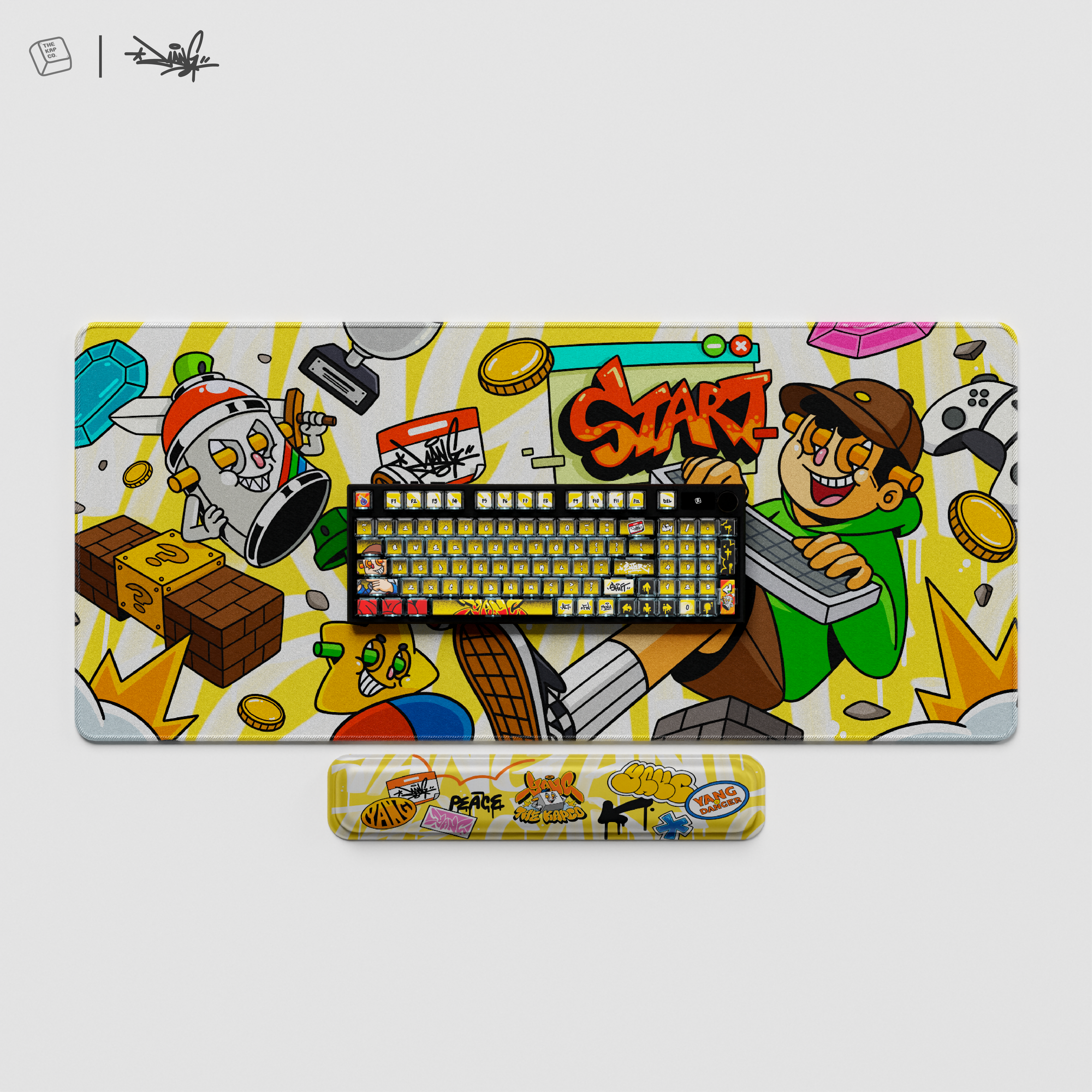Thekapco x YANG | The Graffiti Deskmat & Wristrest