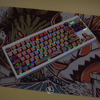 Thekapco x Ilustrata | Kaiju Food Fight Keycap Set