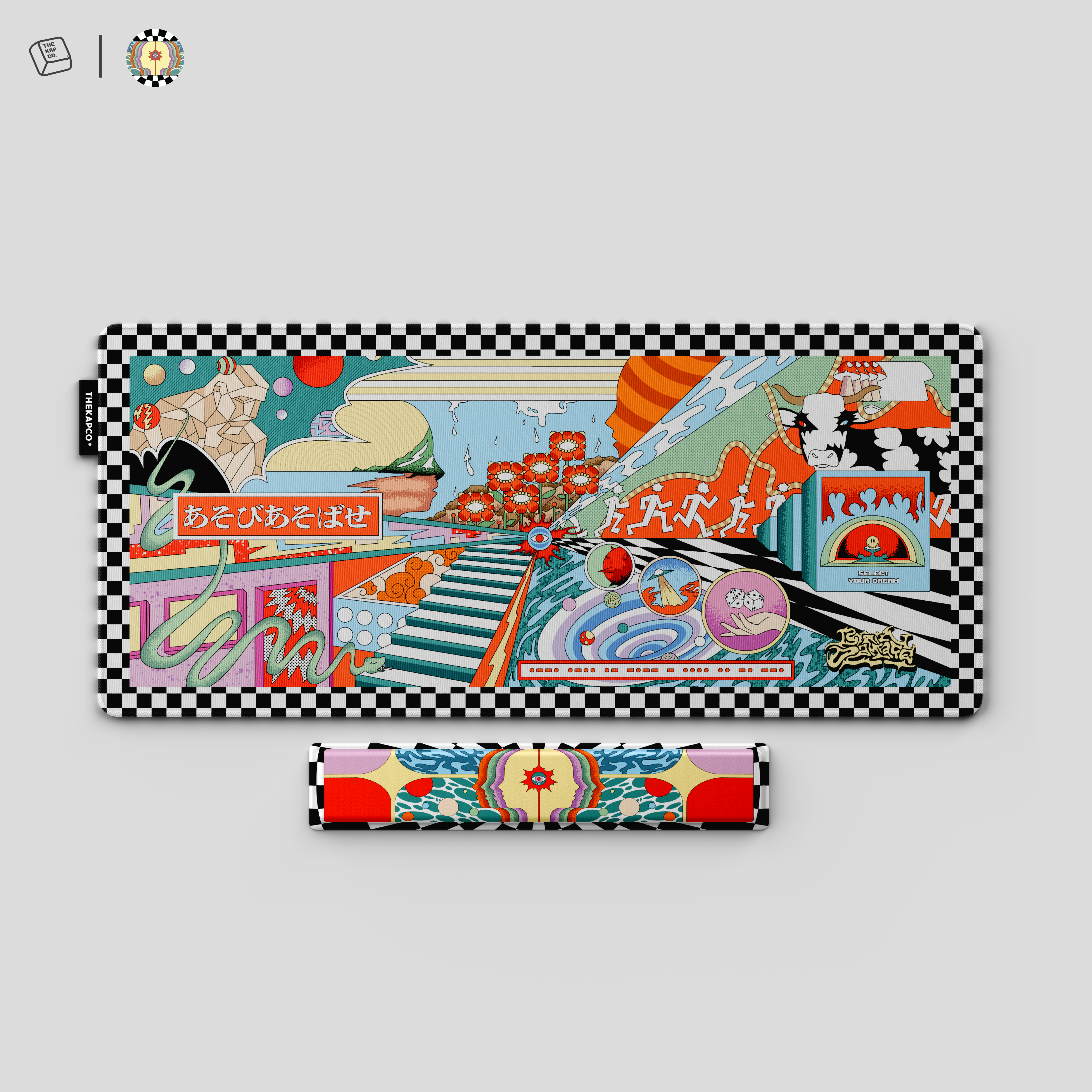 Thekapco x Brain Damage | Plaything Deskmat & Wristrest