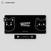 Thekapco x Doudle Studio | Doudle is the New Black Deskmat & Wristrest