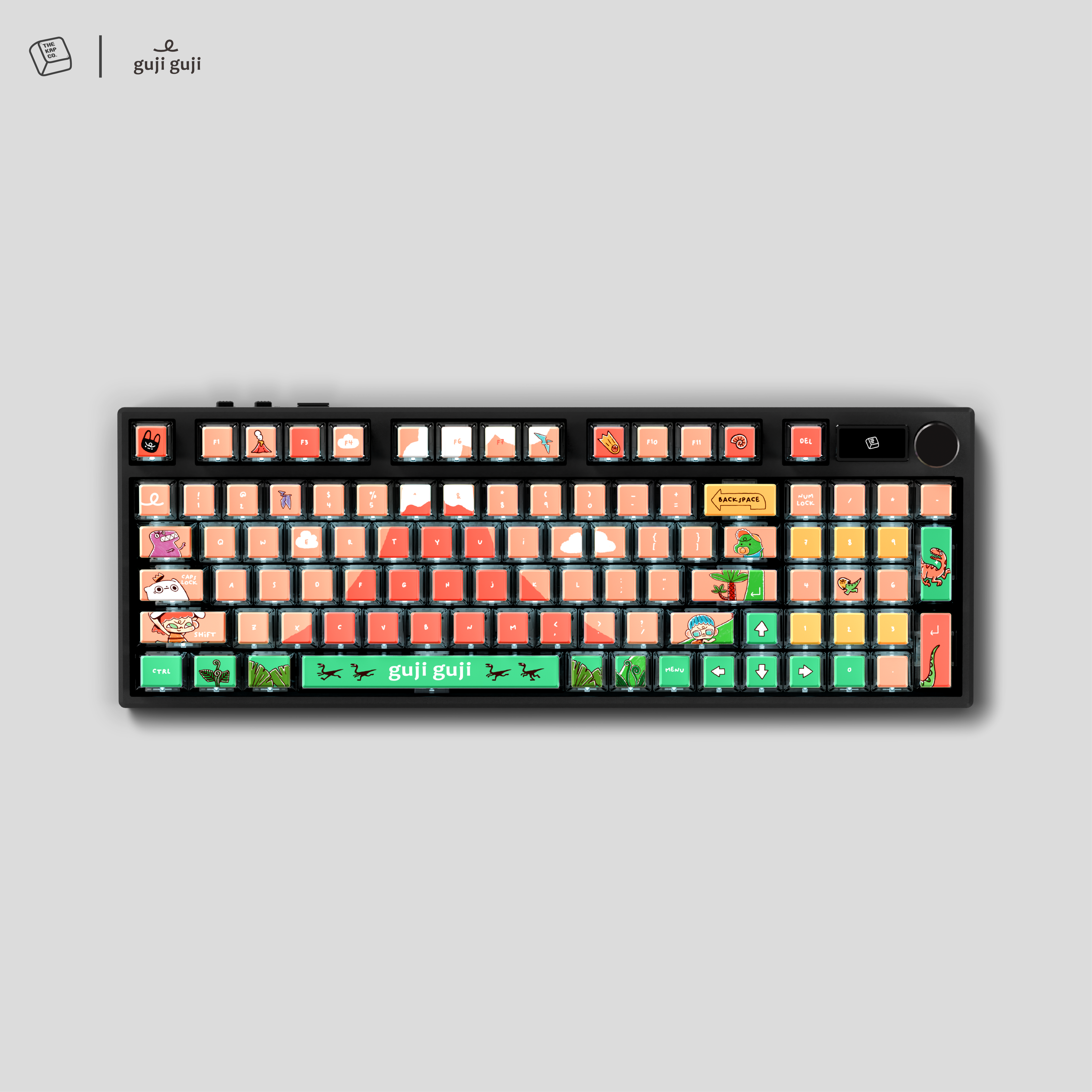 Thekapco x Guji Guji | Back To Jurassic Keycap Set