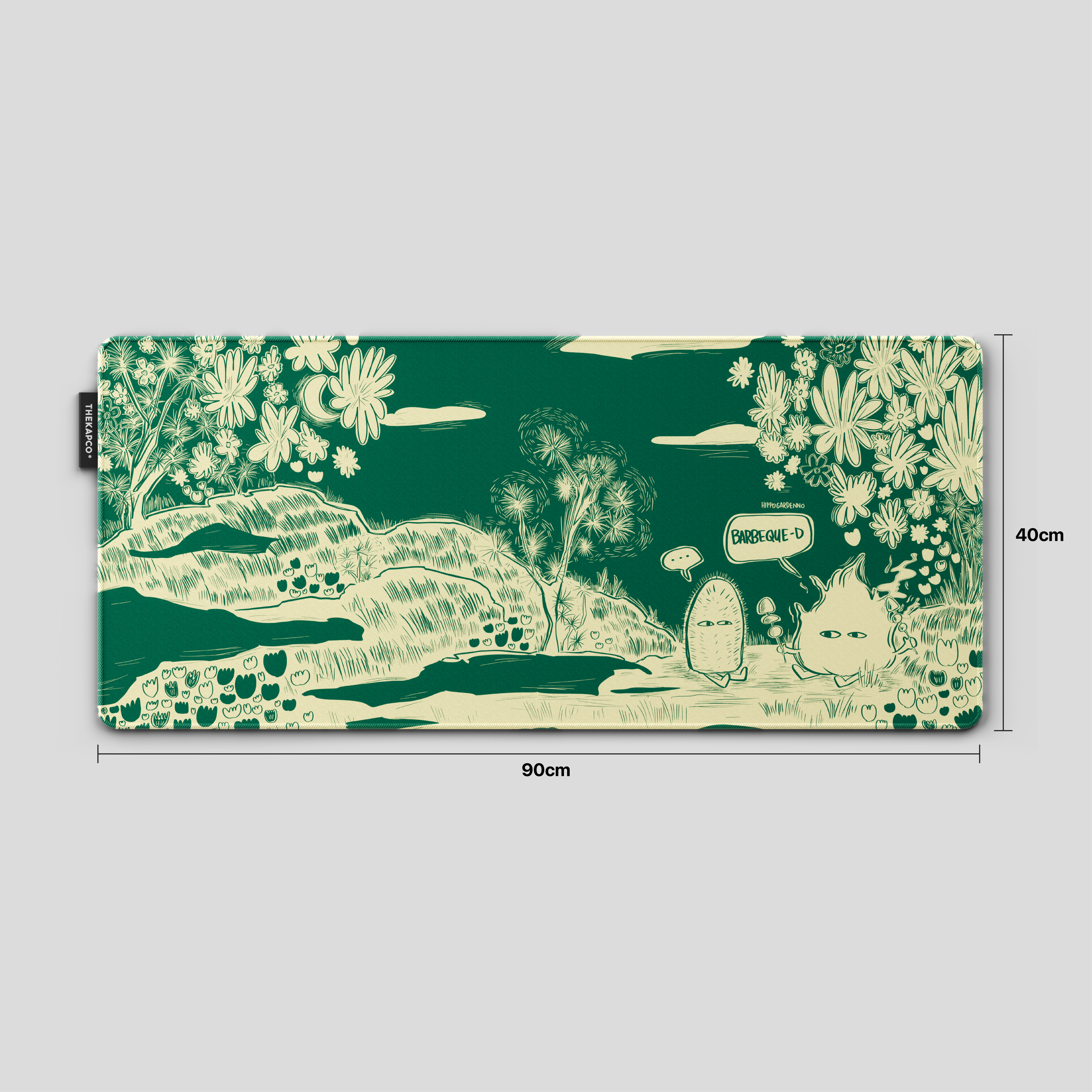Thekapco x Hippogardenno | Barbeque Deskmat & Wristrest