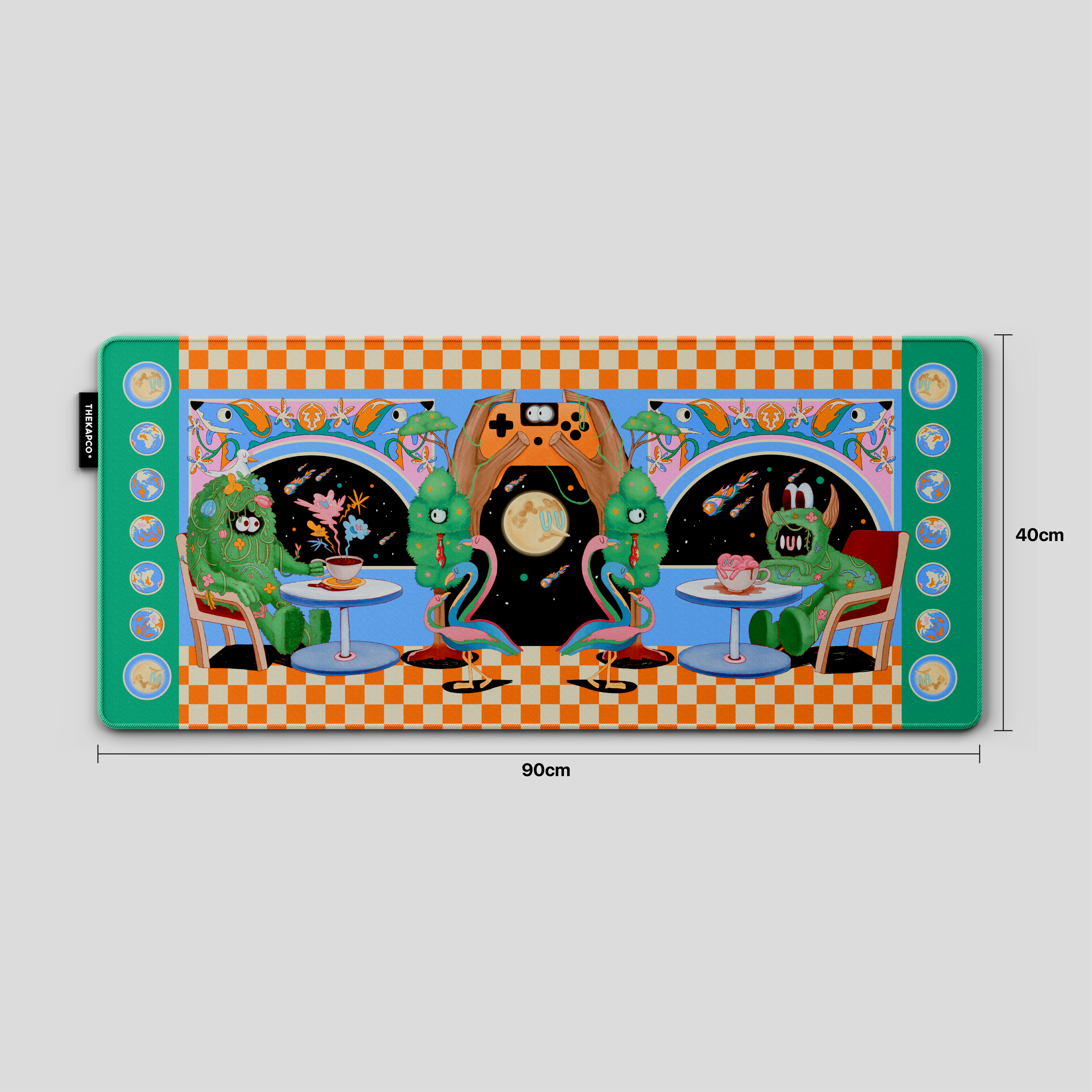 Thekapco x Monty | Galactic Getaway Deskmat & Wristrest