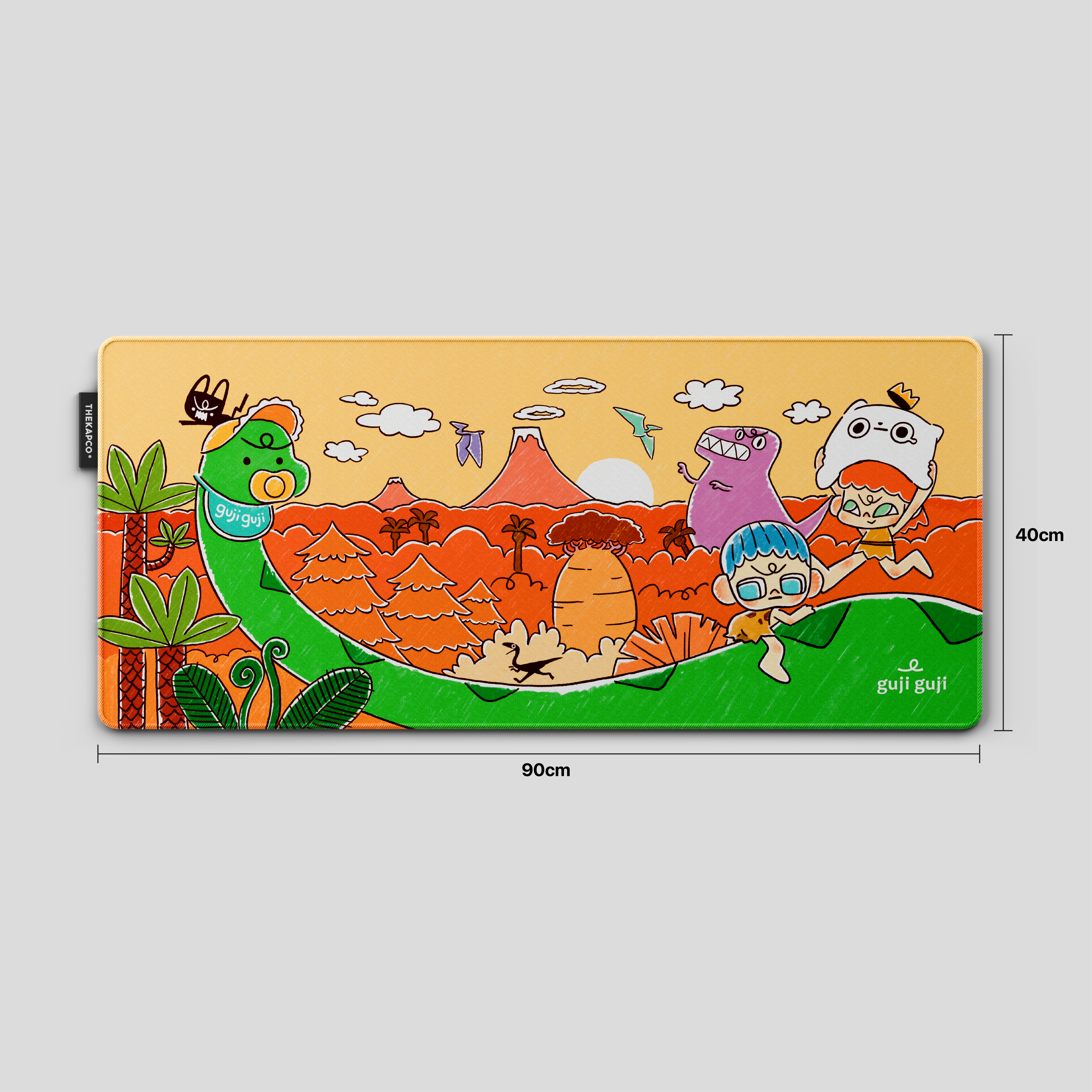 Thekapco x Guji Guji | Back To Jurassic Deskmat & Wristrest