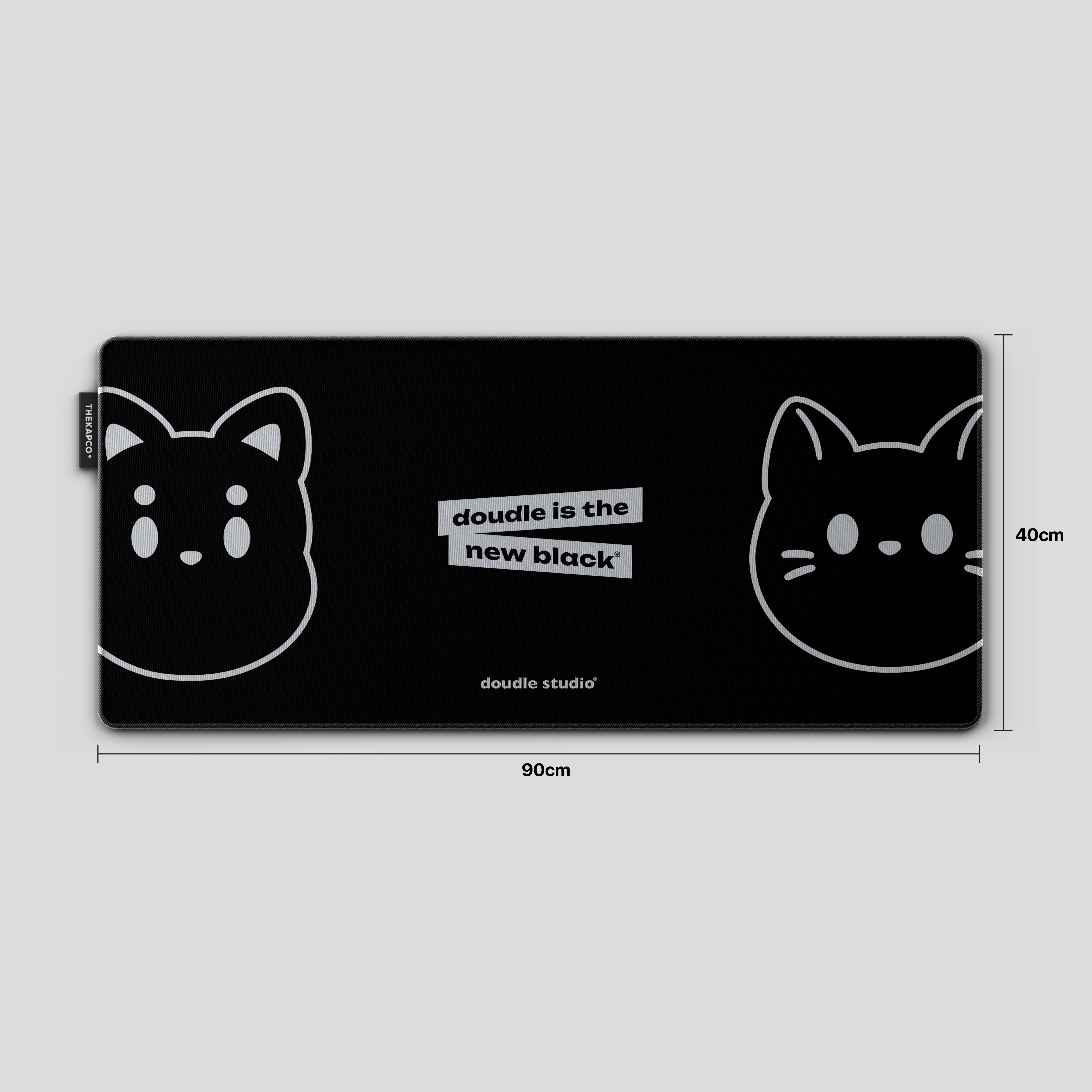 Thekapco x Doudle Studio | Doudle is the New Black Deskmat & Wristrest