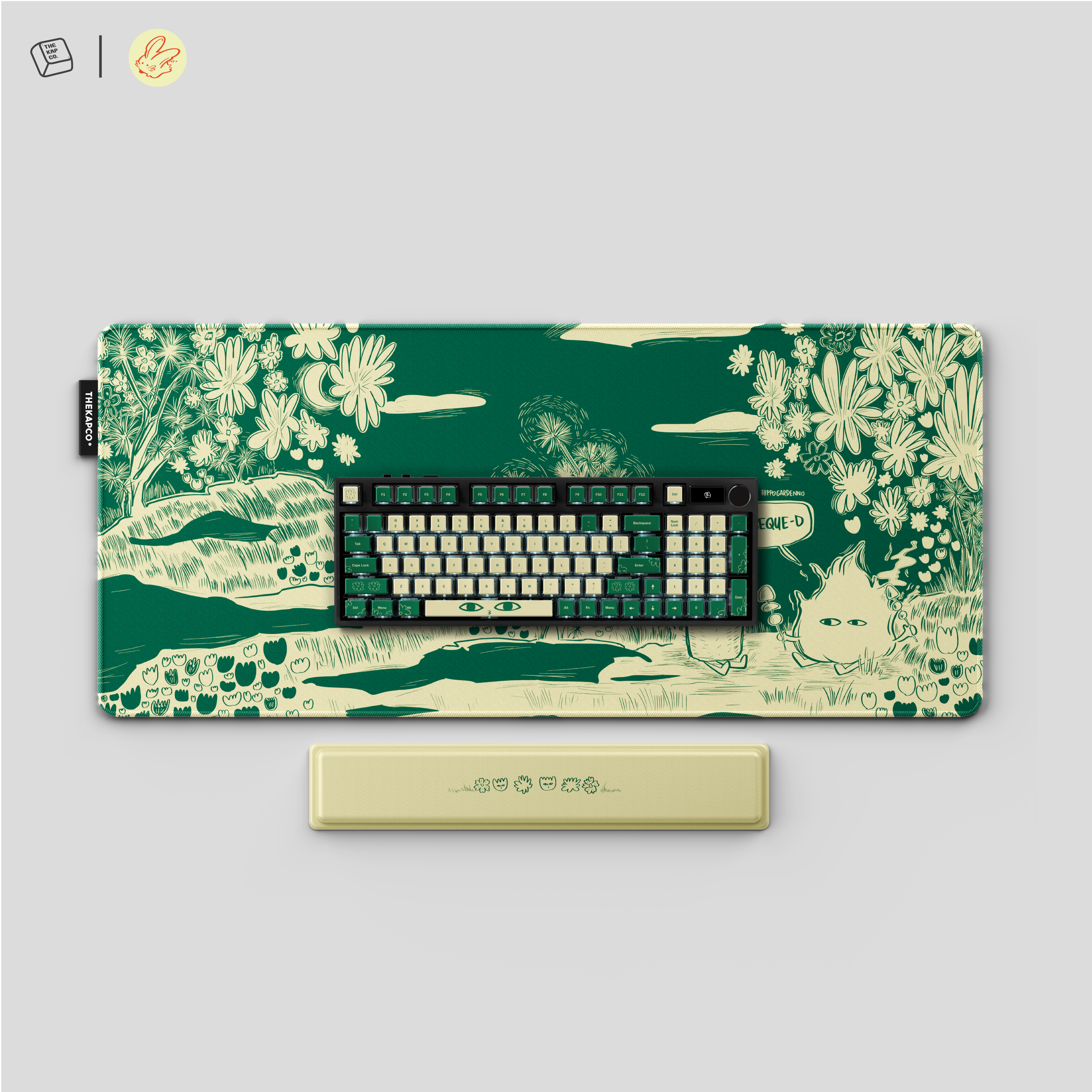 Thekapco x Hippogardenno | Barbeque Deskmat & Wristrest