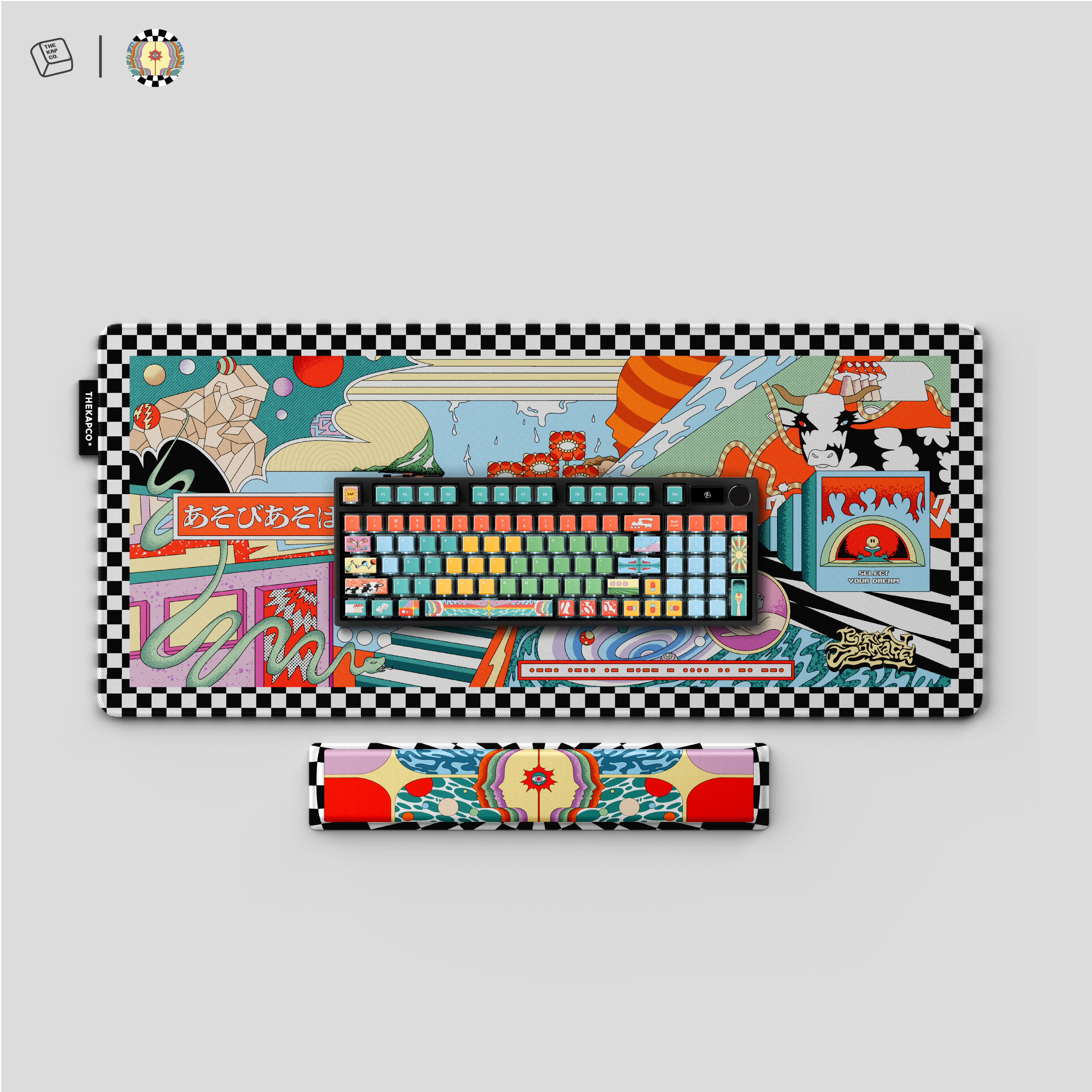 Thekapco x Brain Damage | Plaything Deskmat & Wristrest