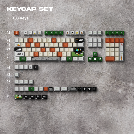 Thekapco x Peanuts | Vintage Astronaut Keycaps