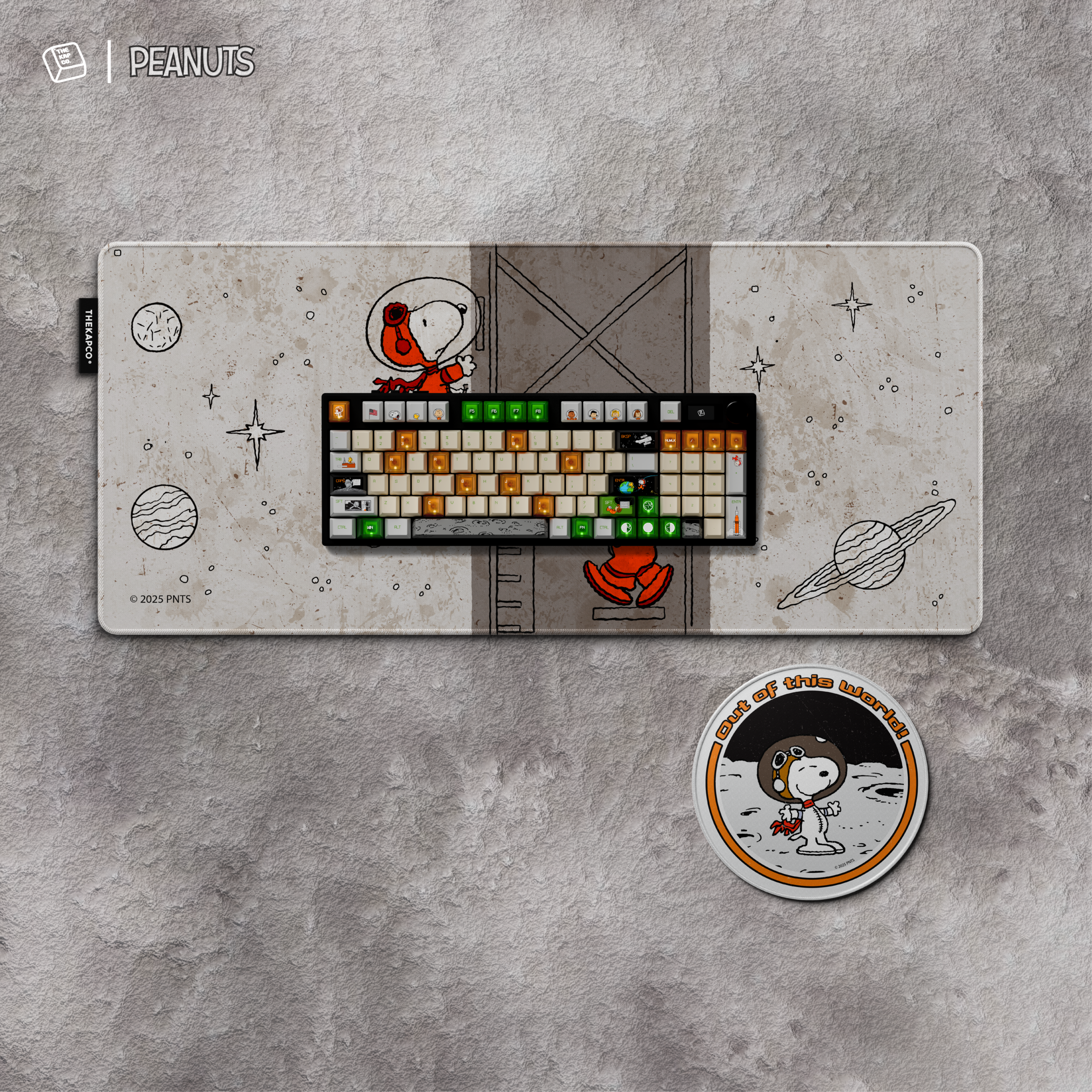 Thekapco x Peanuts | Vintage Astronaut Deskmat - Departure