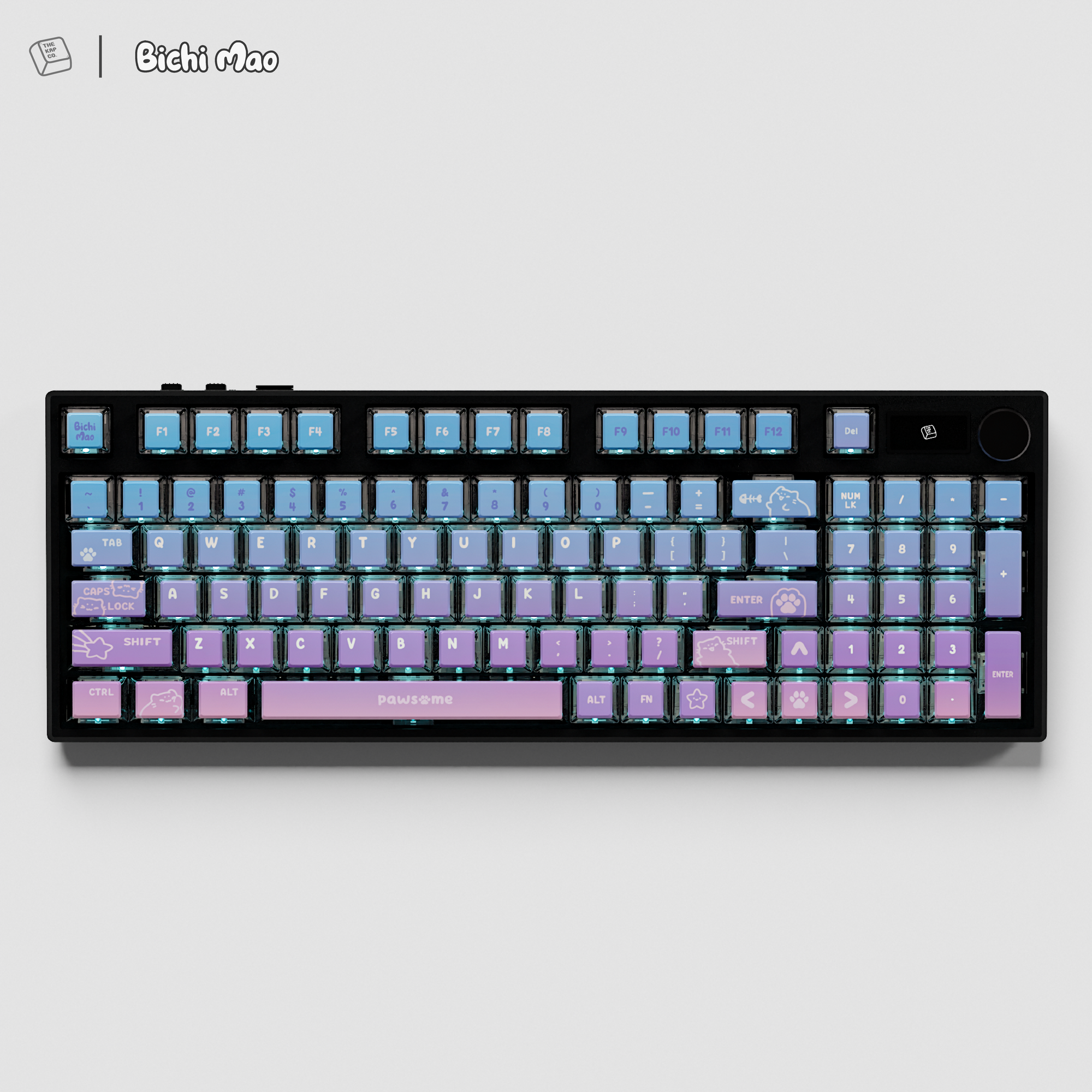 Thekapco x Bichi Mao | Gaming Nintendo Cat Keycap Set