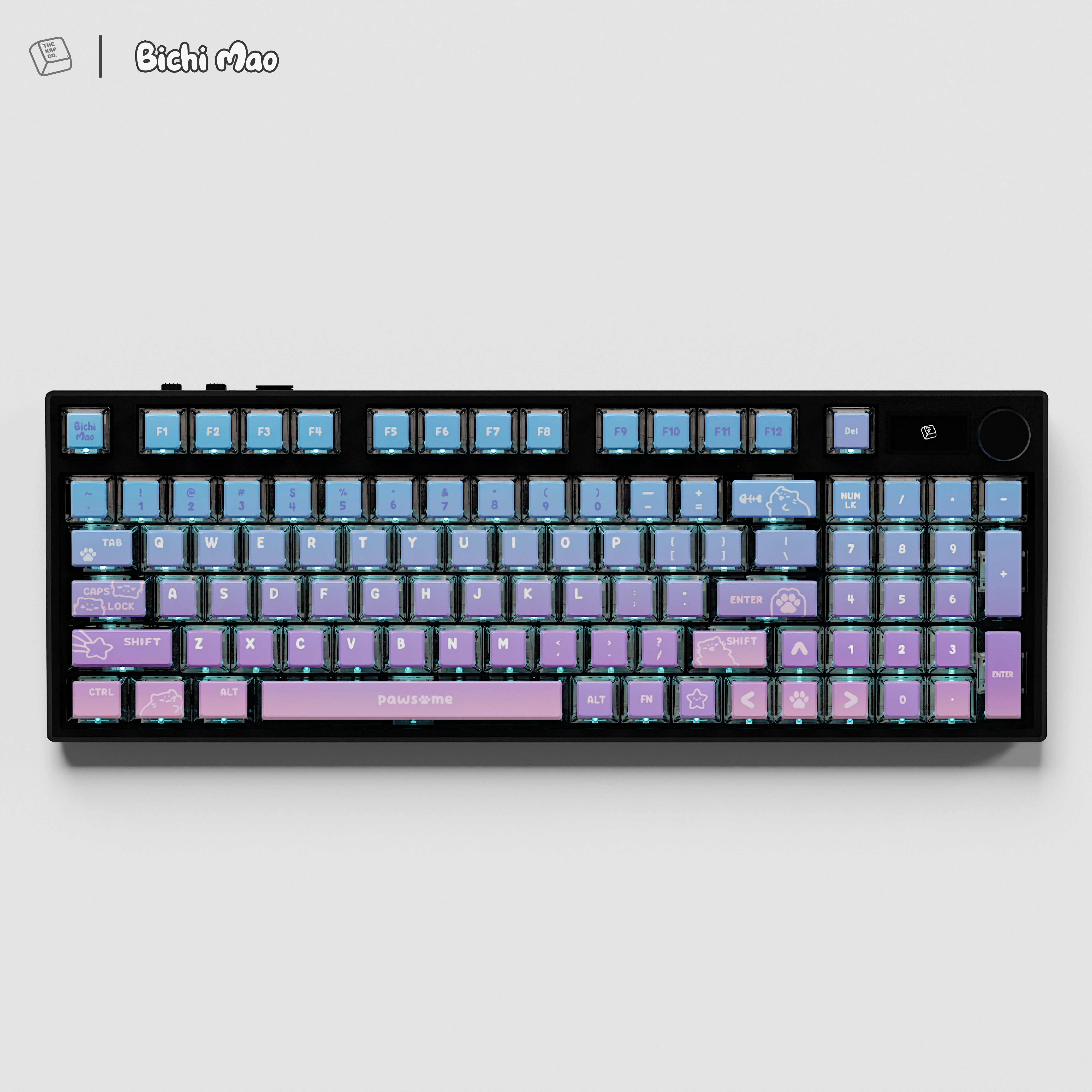 Thekapco x Bichi Mao | Gaming Nintendo Cat Keycap Set